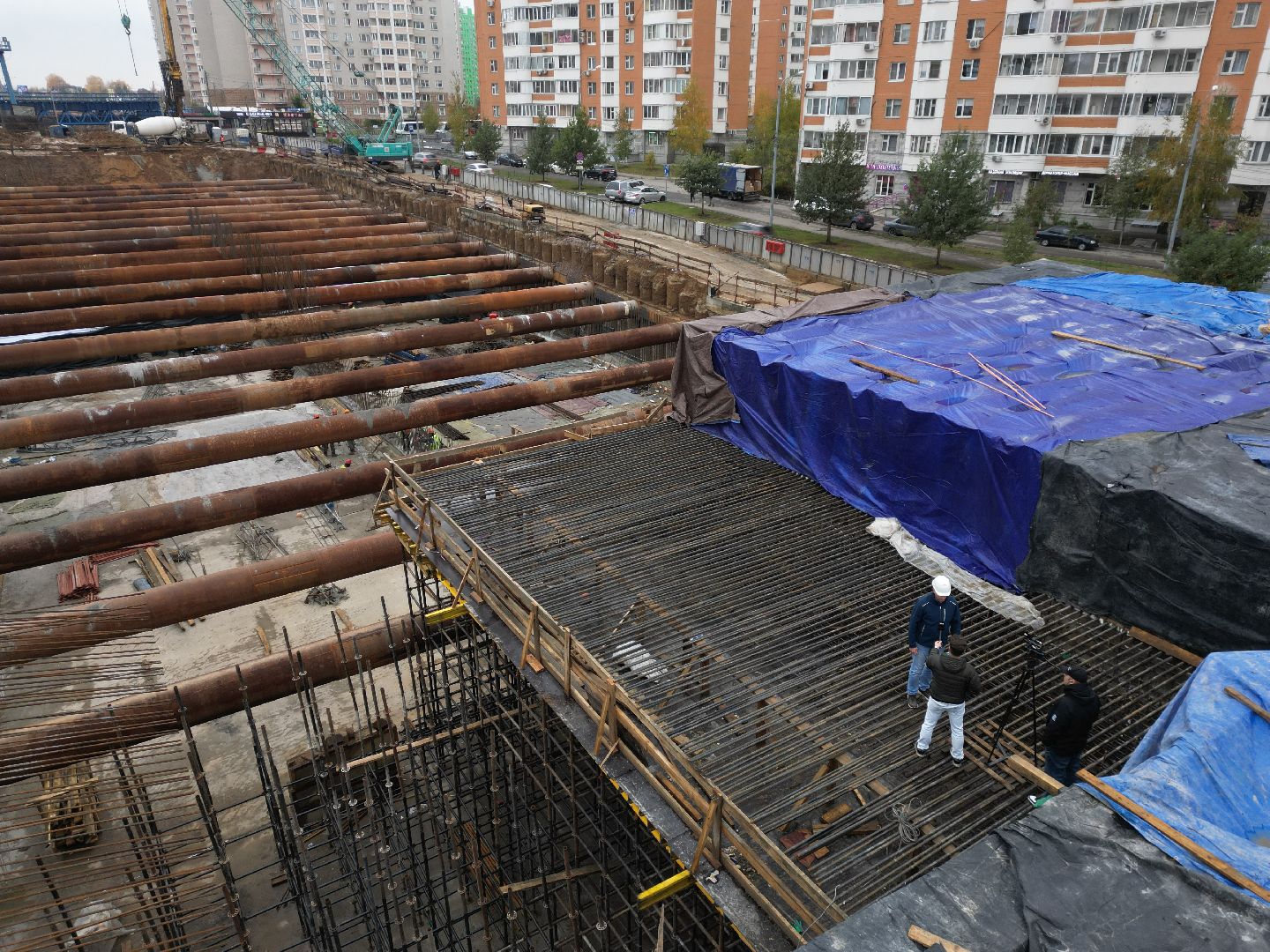 видное, ЮЛА, дороги, строительство, видео с коптера,