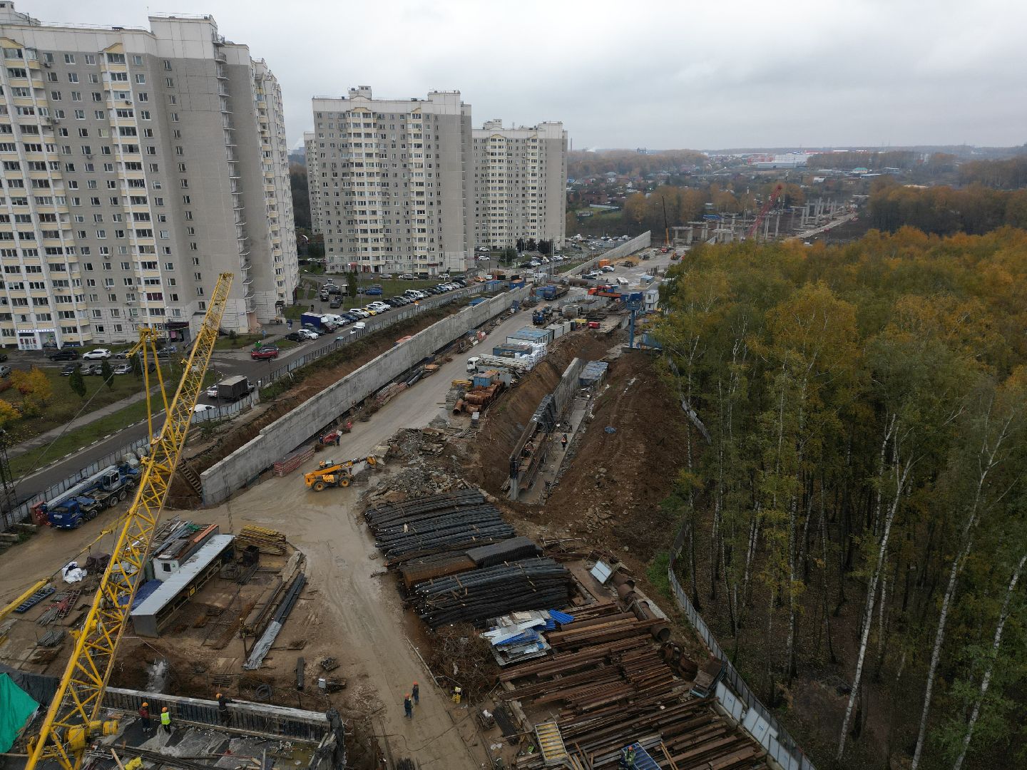 видное, ЮЛА, дороги, строительство, видео с коптера,