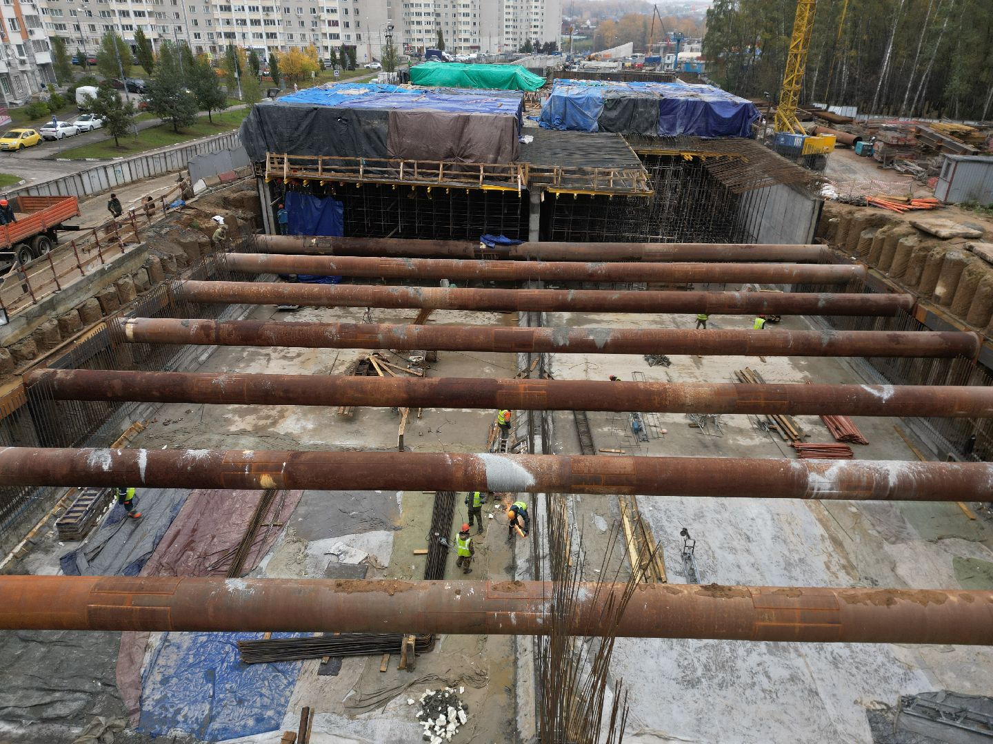 видное, ЮЛА, дороги, строительство, видео с коптера,