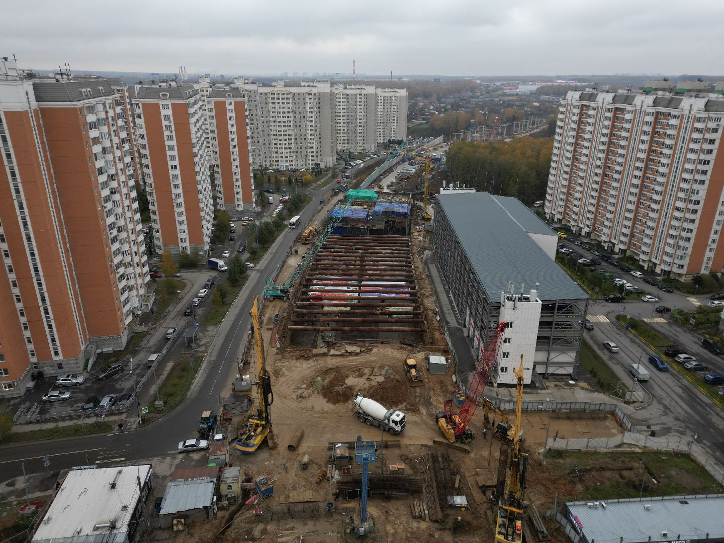 видное, ЮЛА, дороги, строительство, видео с коптера,