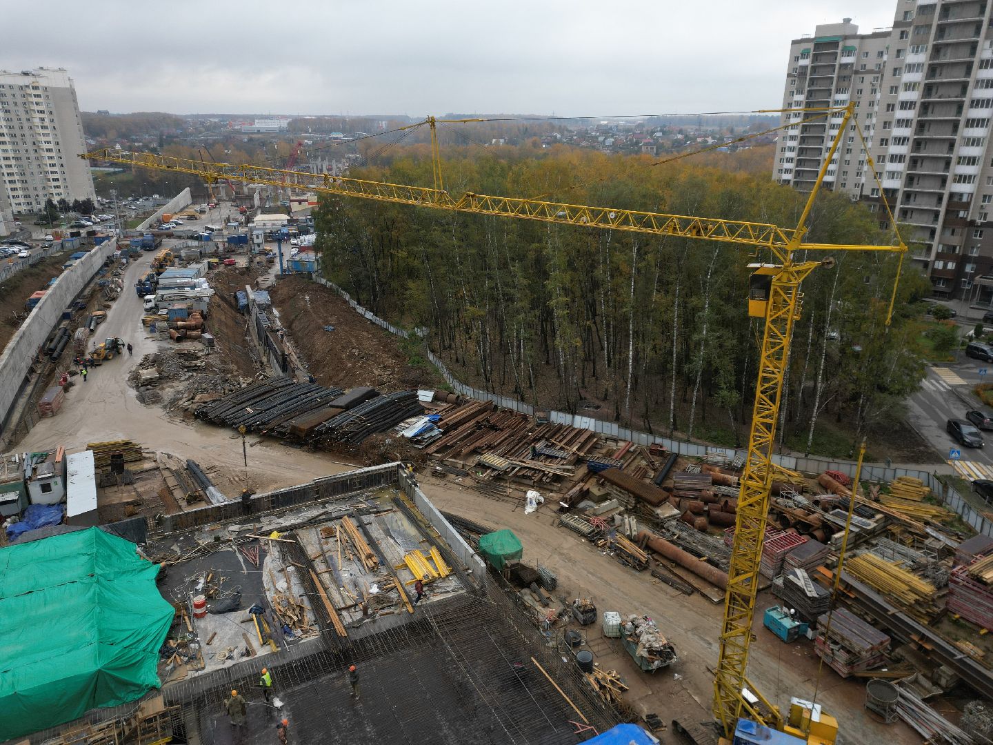 видное, ЮЛА, дороги, строительство, видео с коптера,