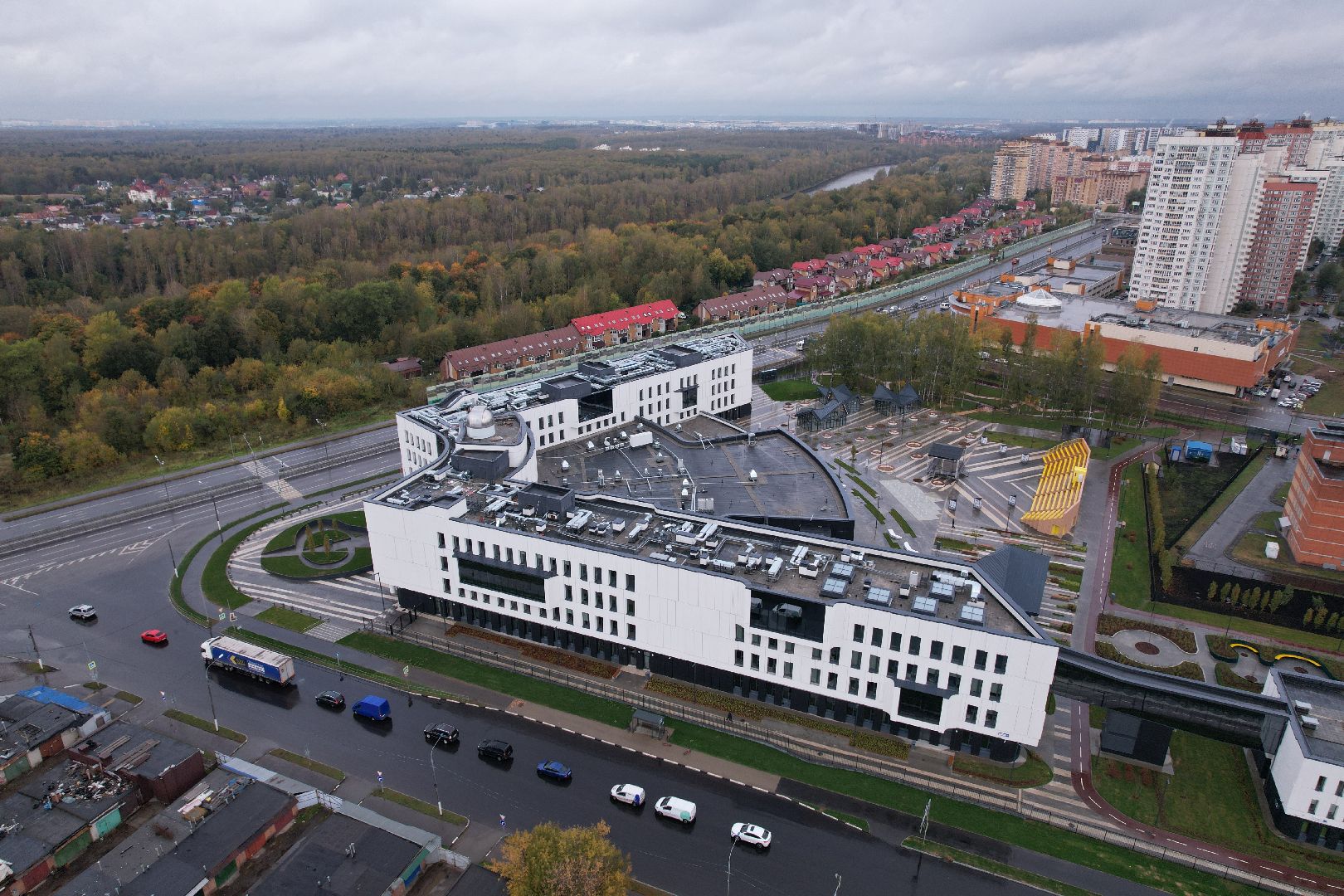 Долгопрудный, физтех, видео с коптера,