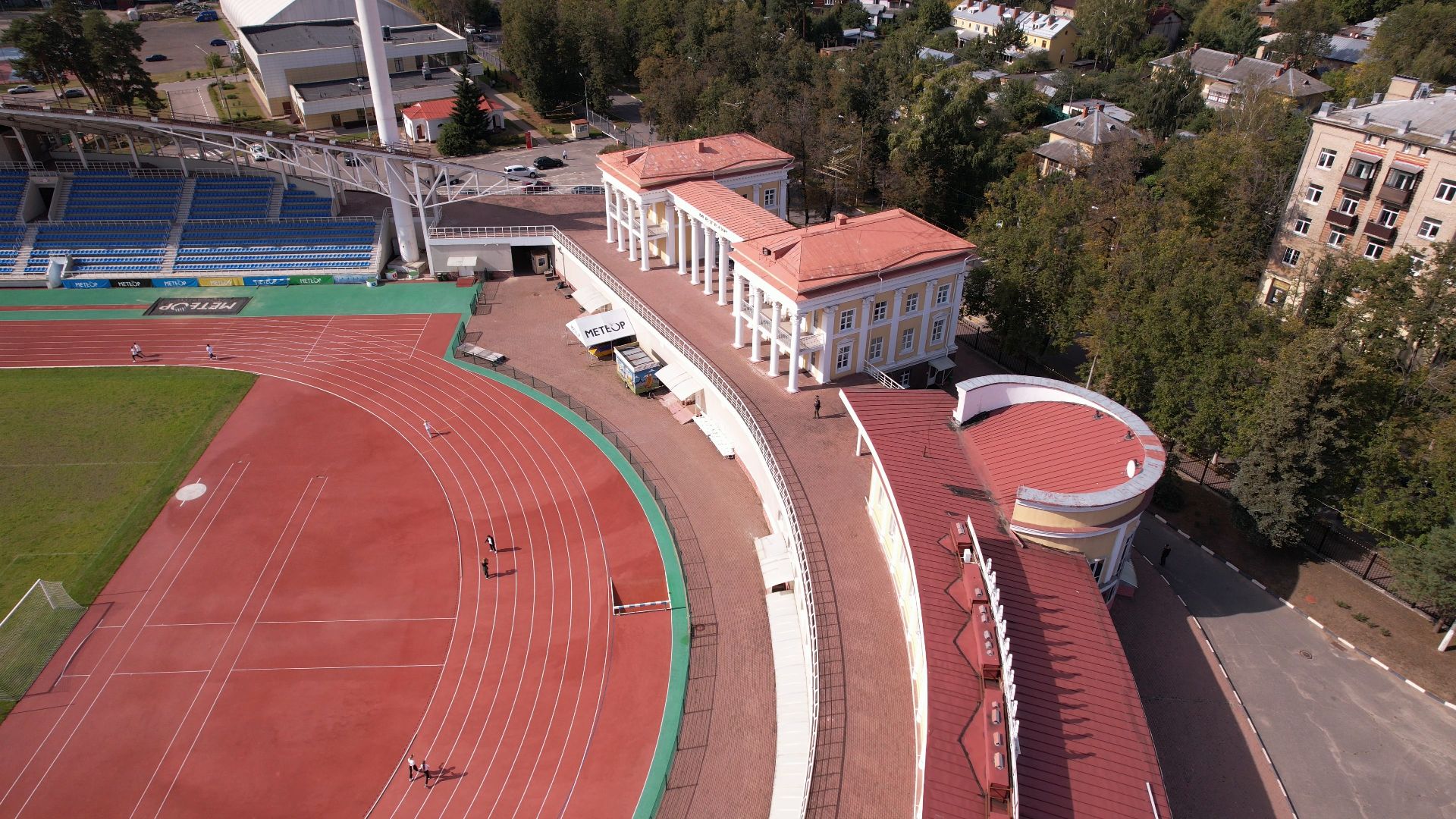 видео с коптера, Жуковский, стадион,