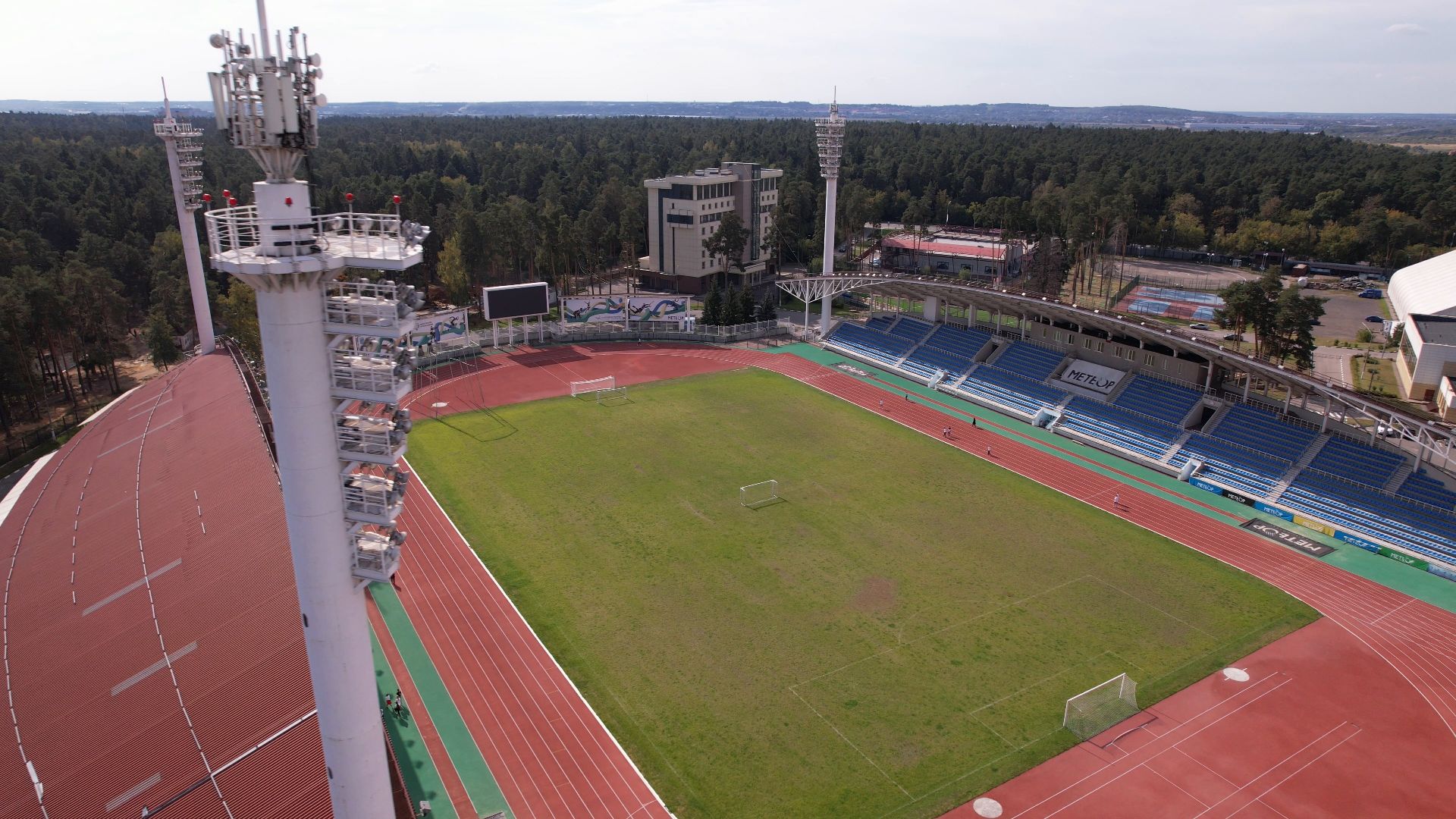 видео с коптера, Жуковский, стадион,