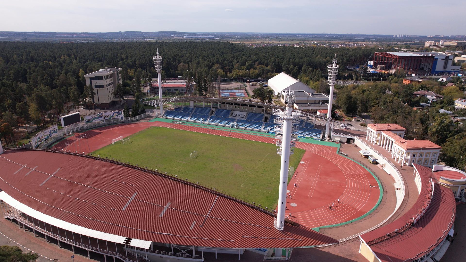 видео с коптера, Жуковский, стадион,