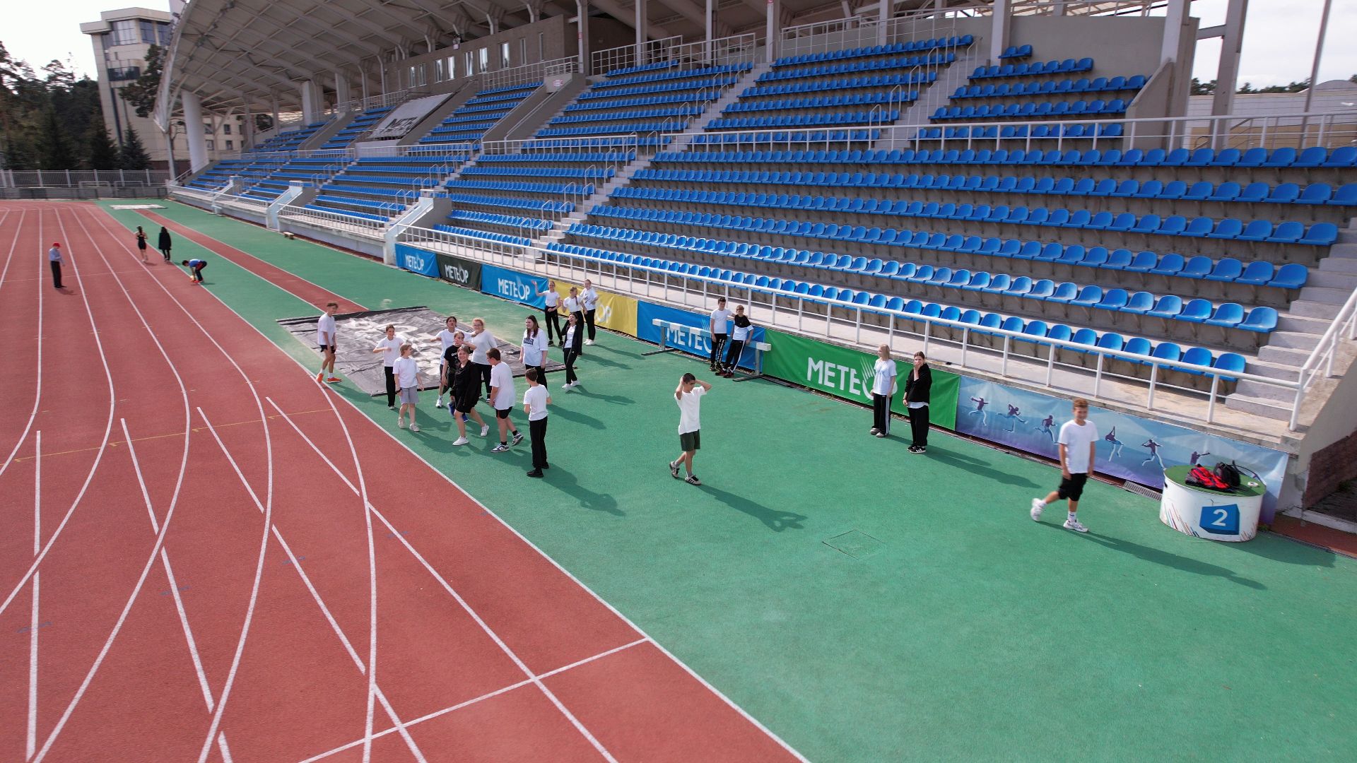 видео с коптера, Жуковский, стадион,