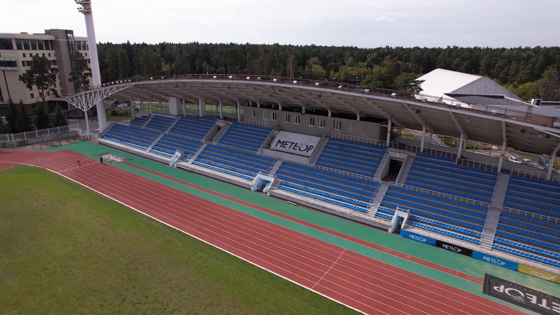 видео с коптера, Жуковский, стадион,