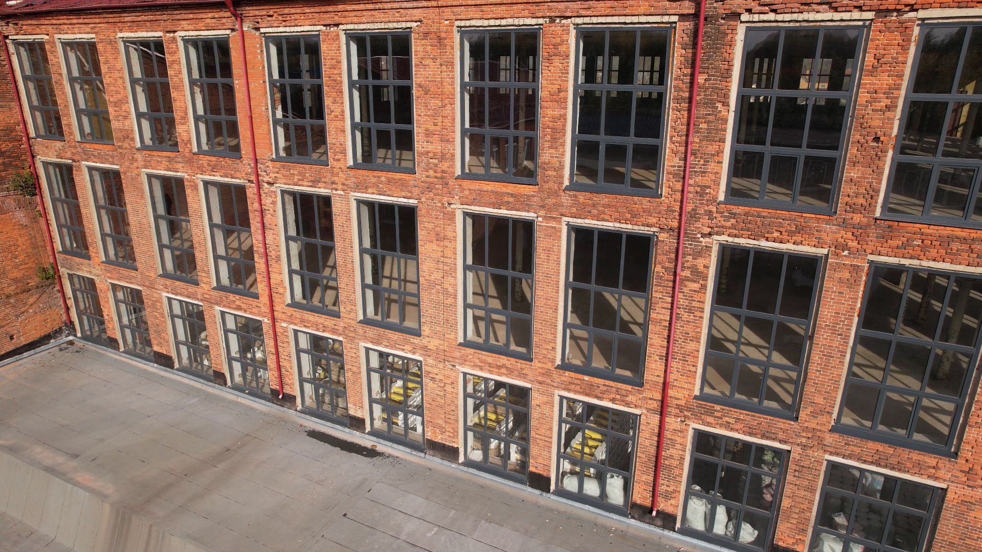 Лобня, видео с коптера, фабрика,