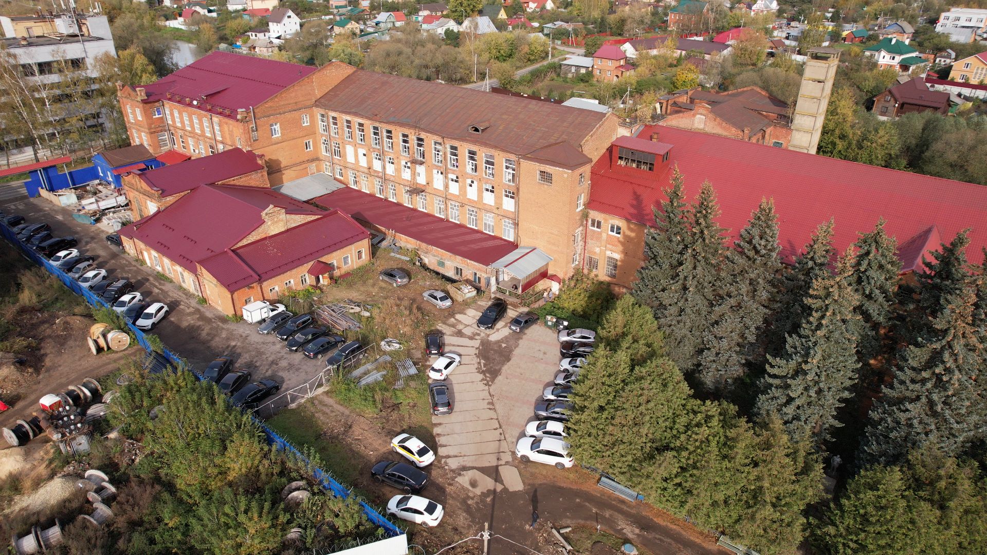 Лобня, видео с коптера, фабрика,