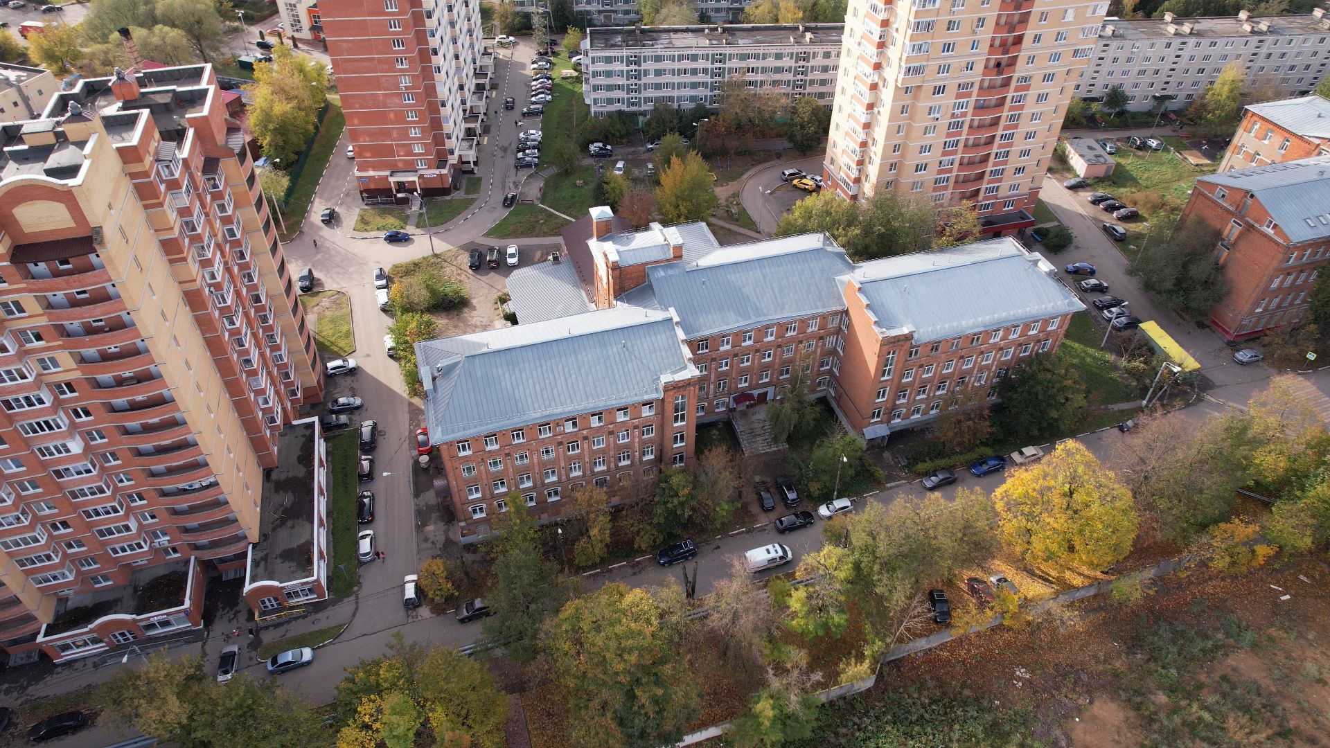 Лобня, видео с коптера, фабрика,