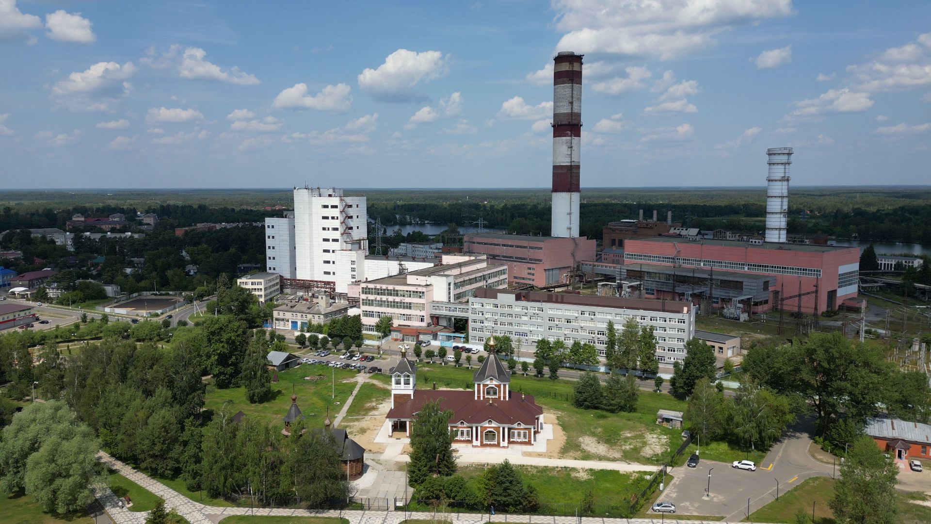 видео с коптера, электрогорск, церковь,