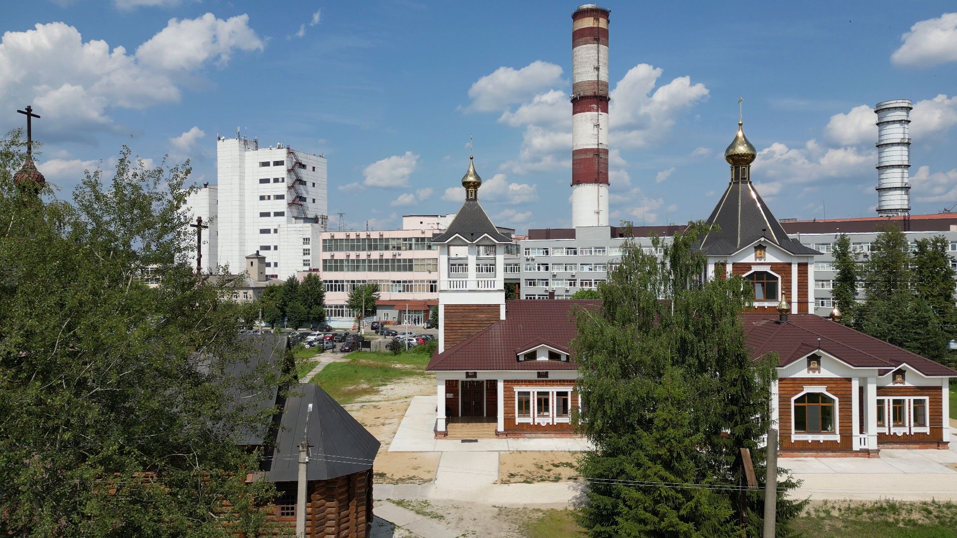 видео с коптера, электрогорск, церковь,