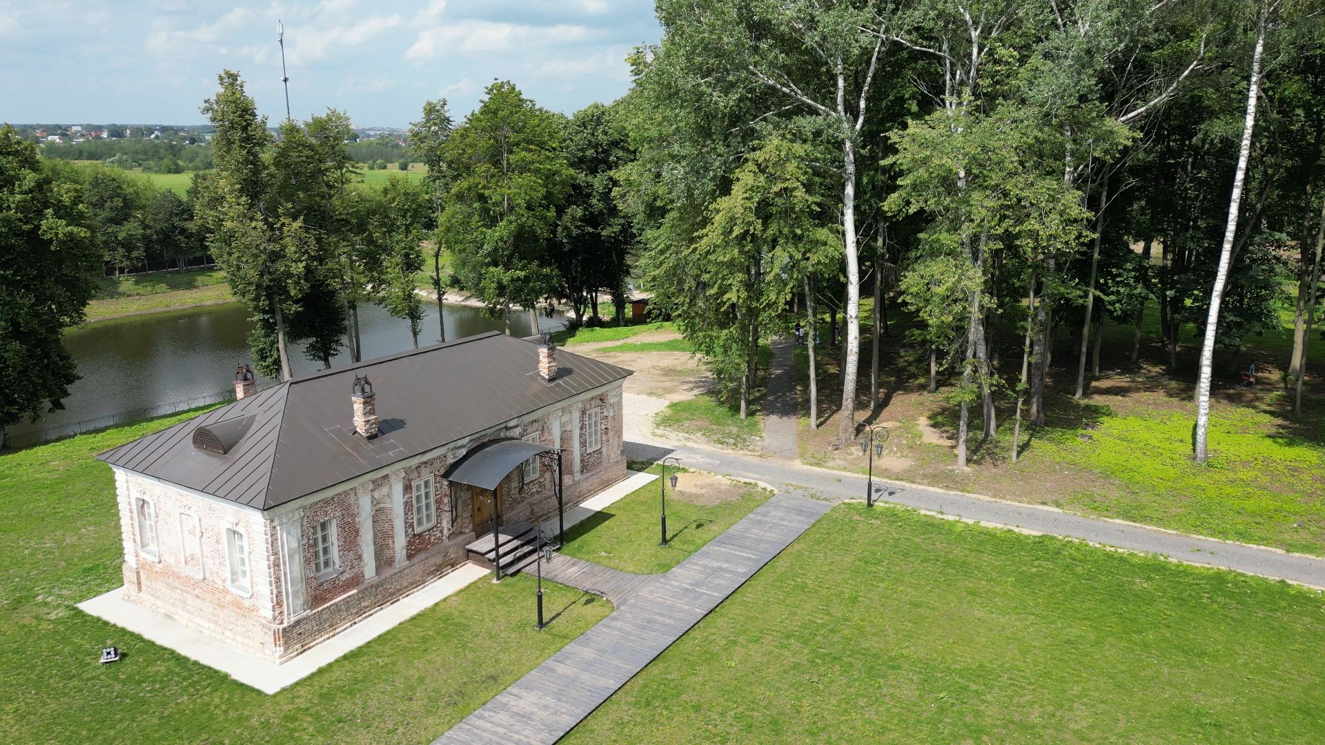 видео с коптера, лосино-петровский, усадьба, архитектура,