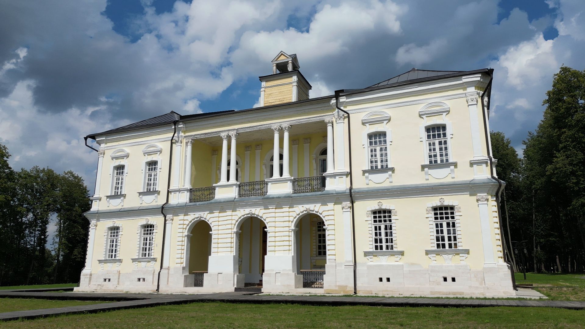 видео с коптера, лосино-петровский, усадьба, архитектура,