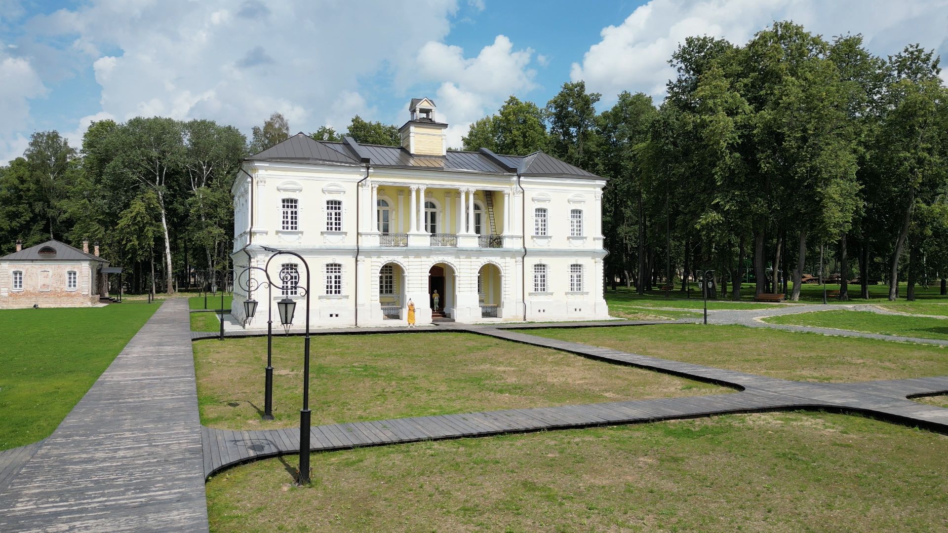 видео с коптера, лосино-петровский, усадьба, архитектура,