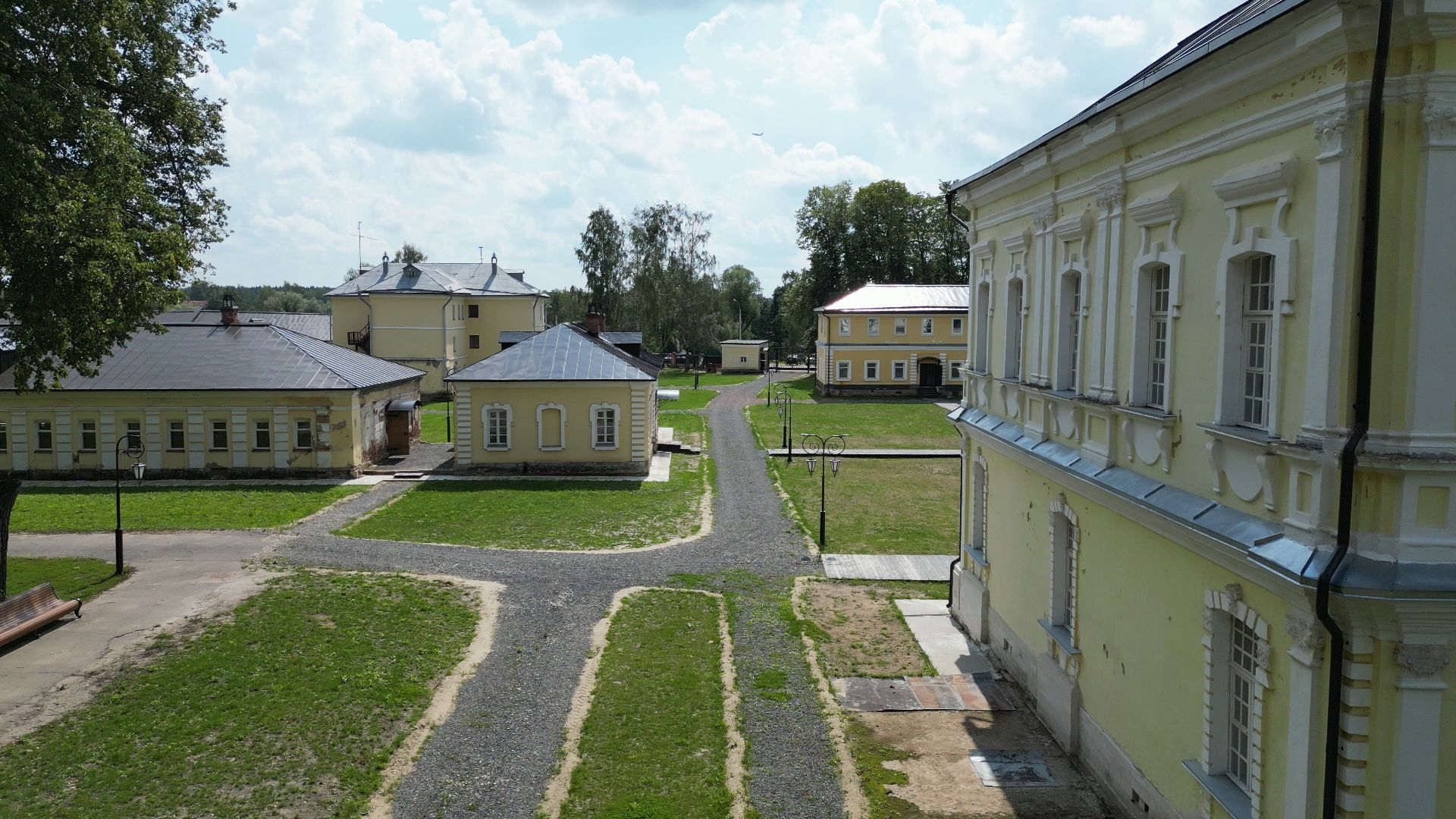 видео с коптера, лосино-петровский, усадьба, архитектура,