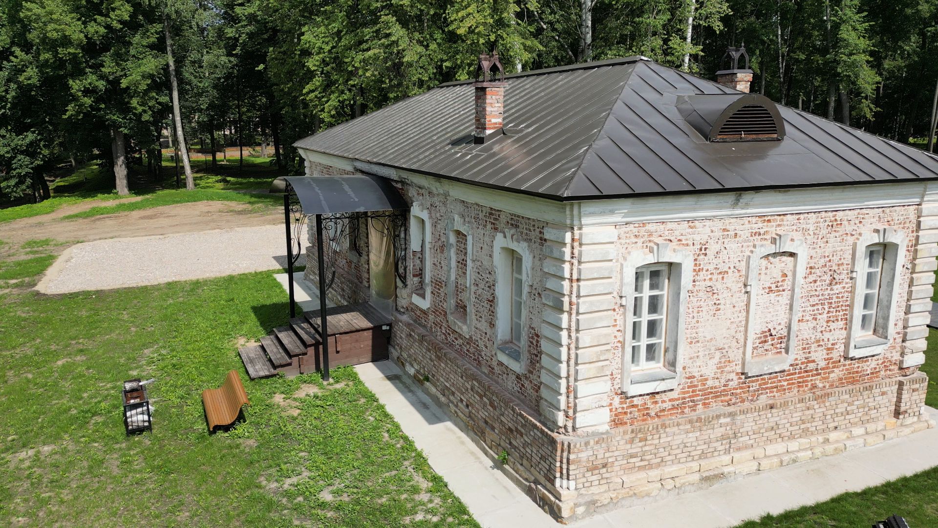 видео с коптера, лосино-петровский, усадьба, архитектура,