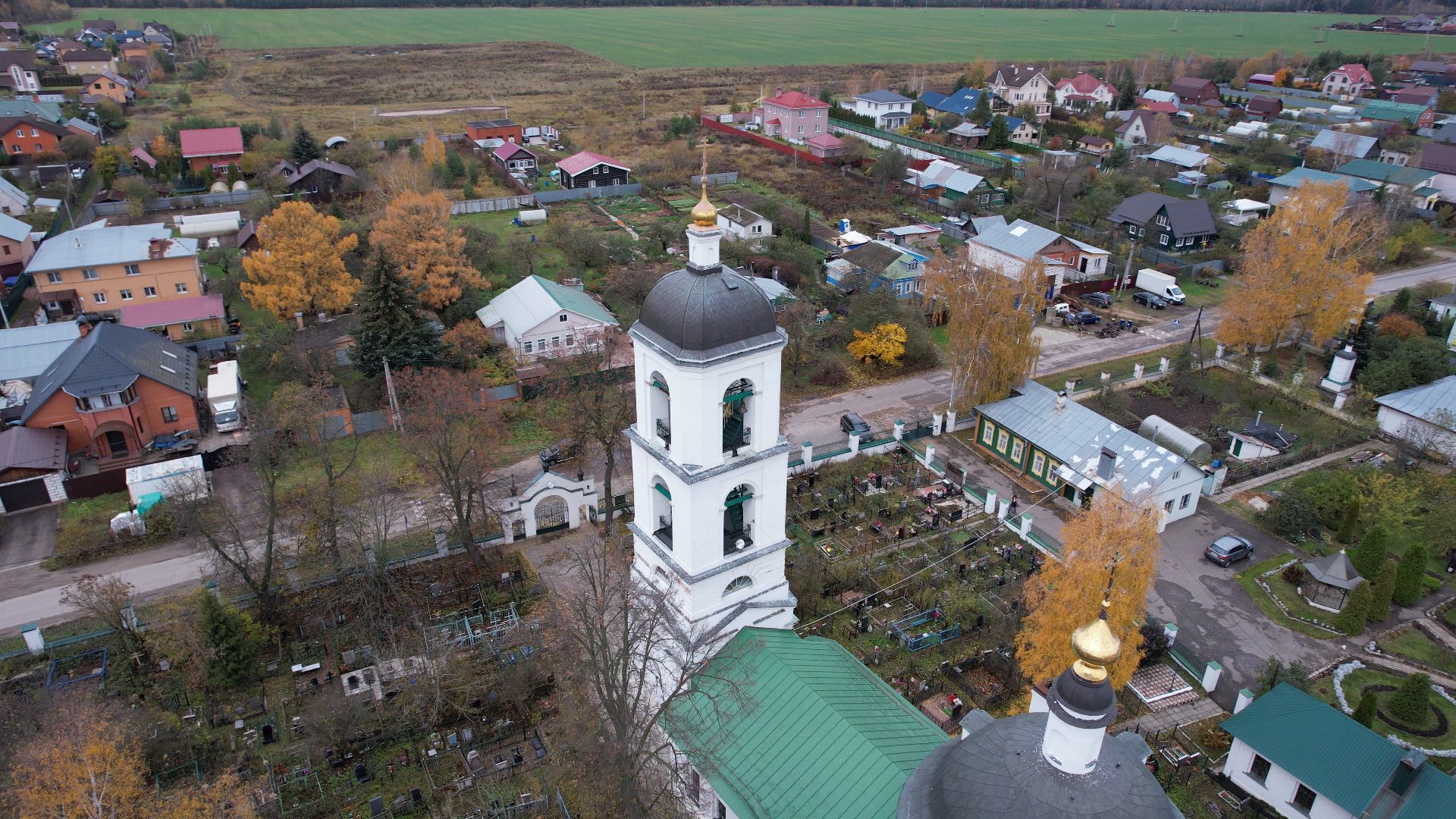 старая купавна, церковь, архитектура,видео с коптера,