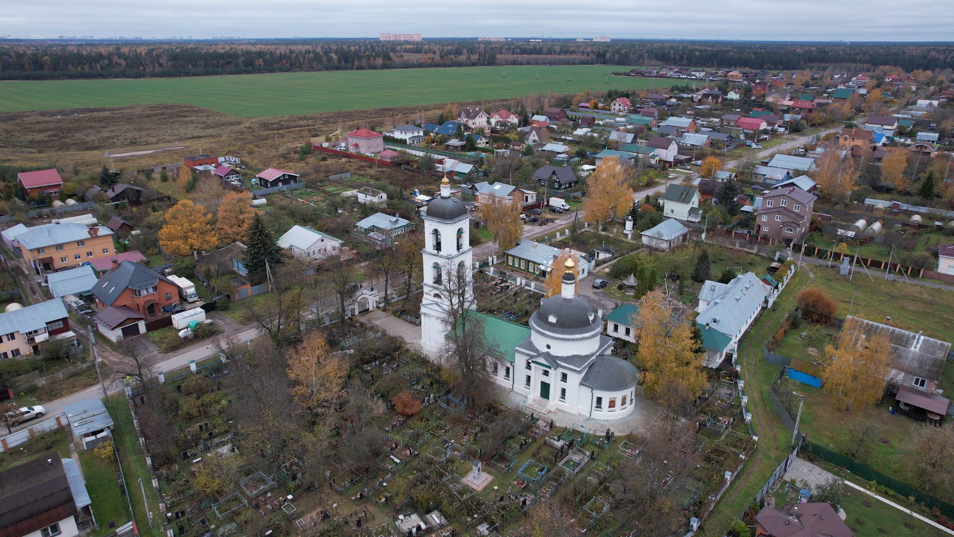 старая купавна, церковь, архитектура,видео с коптера,