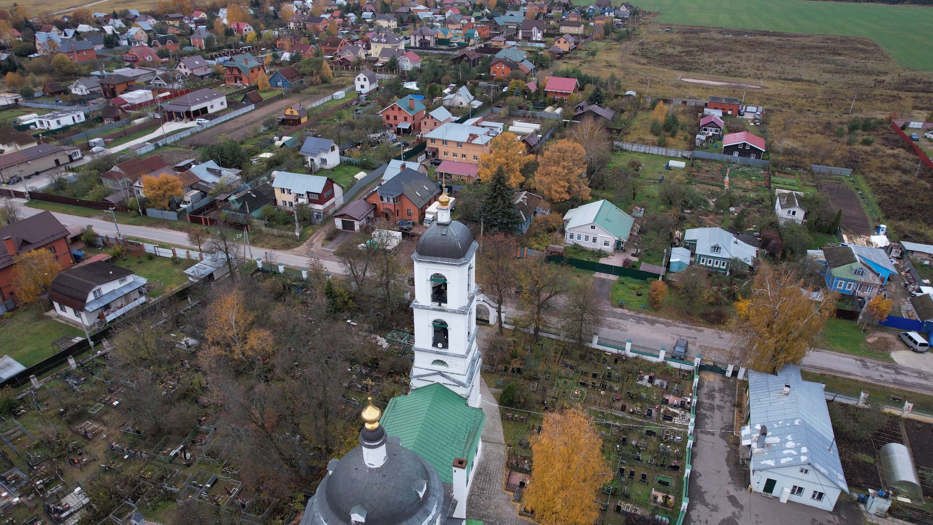 старая купавна, церковь, архитектура,видео с коптера,