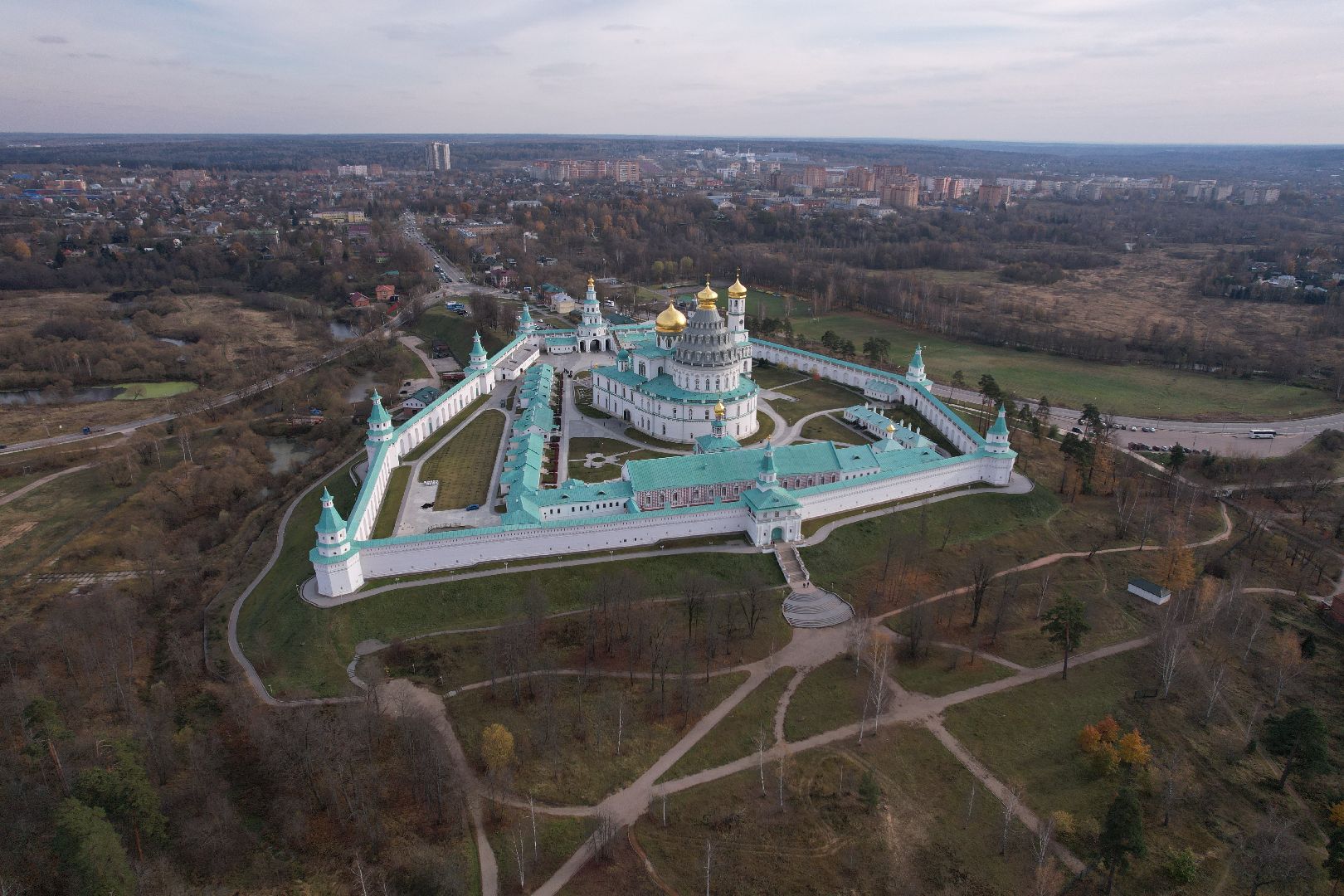 видео с коптера, Истра, монастырь,