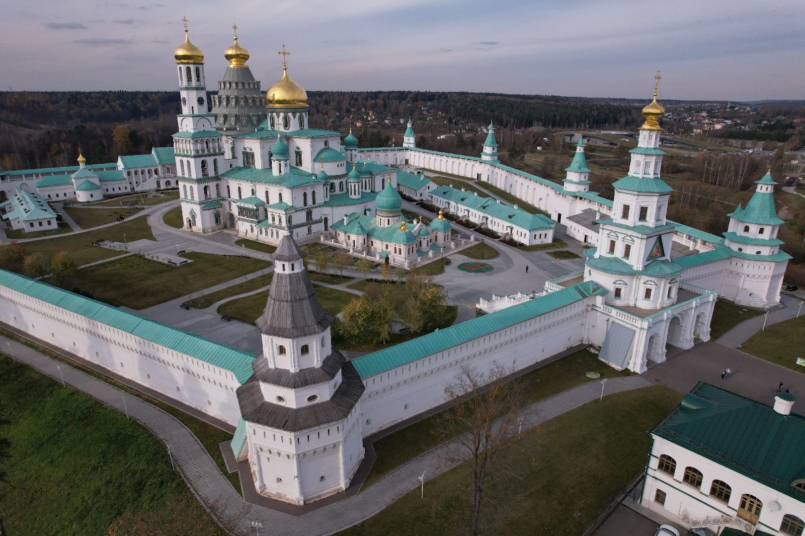 видео с коптера, Истра, монастырь,