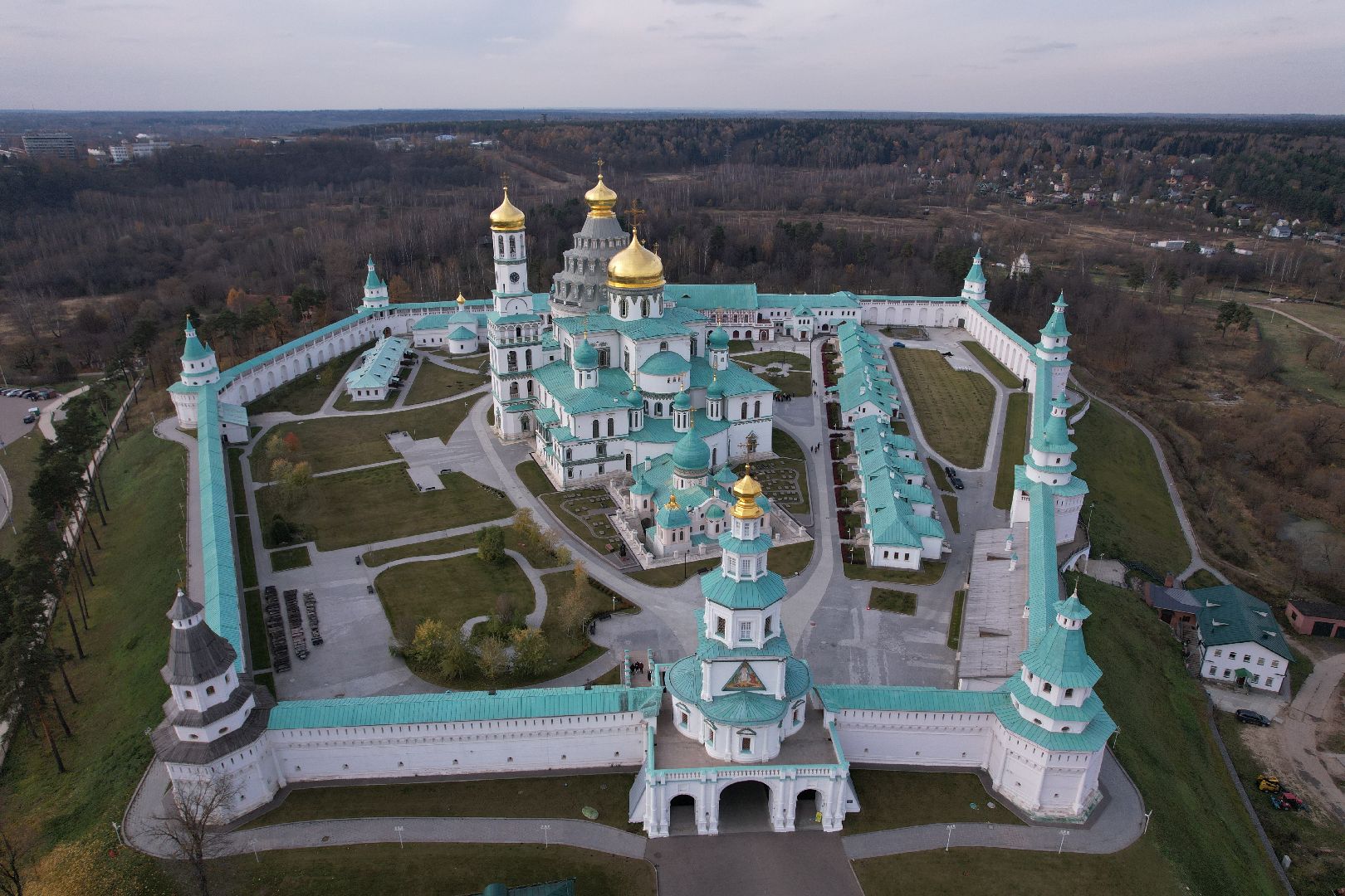 видео с коптера, Истра, монастырь,