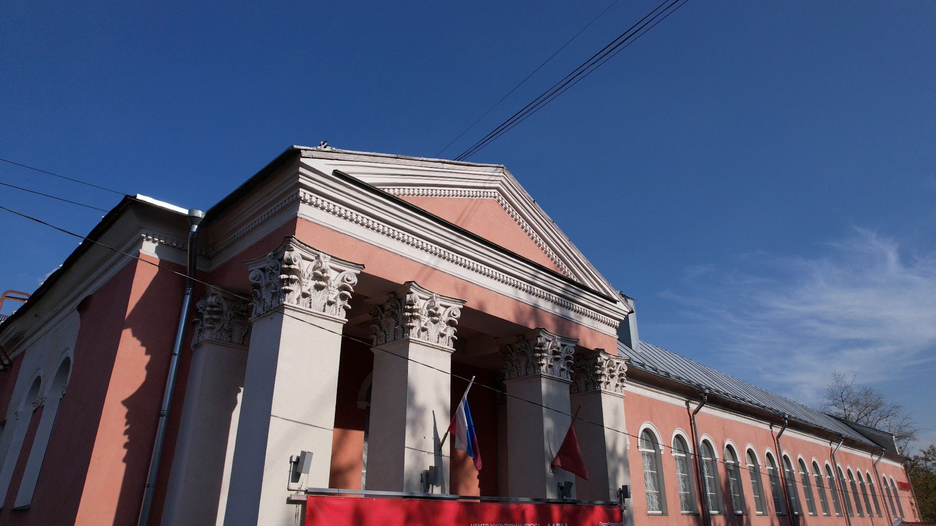 видео с коптера, фрязино, архитектура,