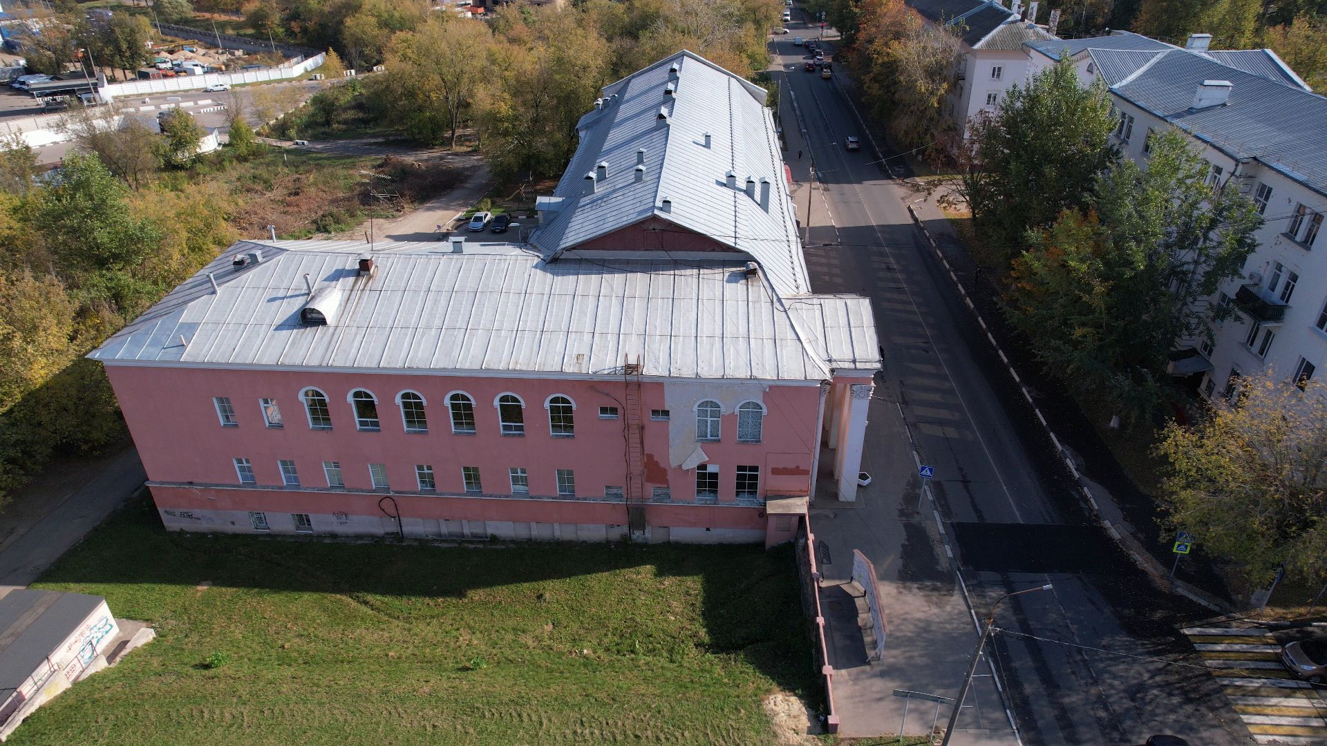 видео с коптера, фрязино, архитектура,