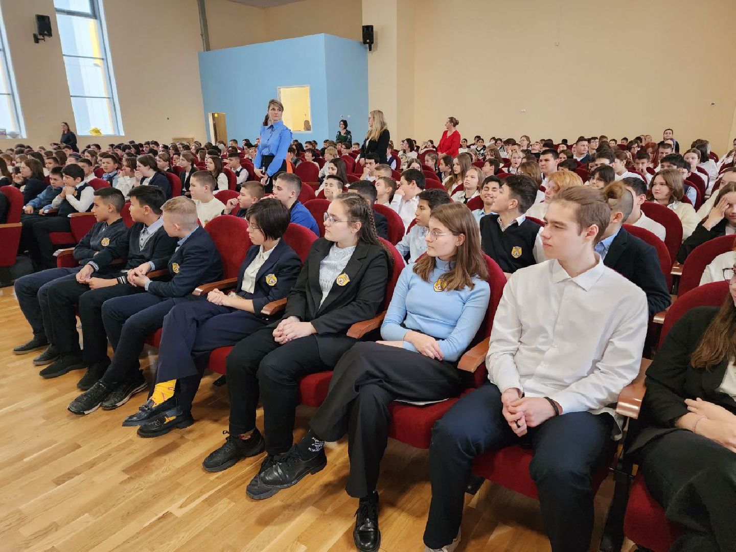 Солнечногорск, Космонавт, герой россии, сергей авдеев, Школьники,