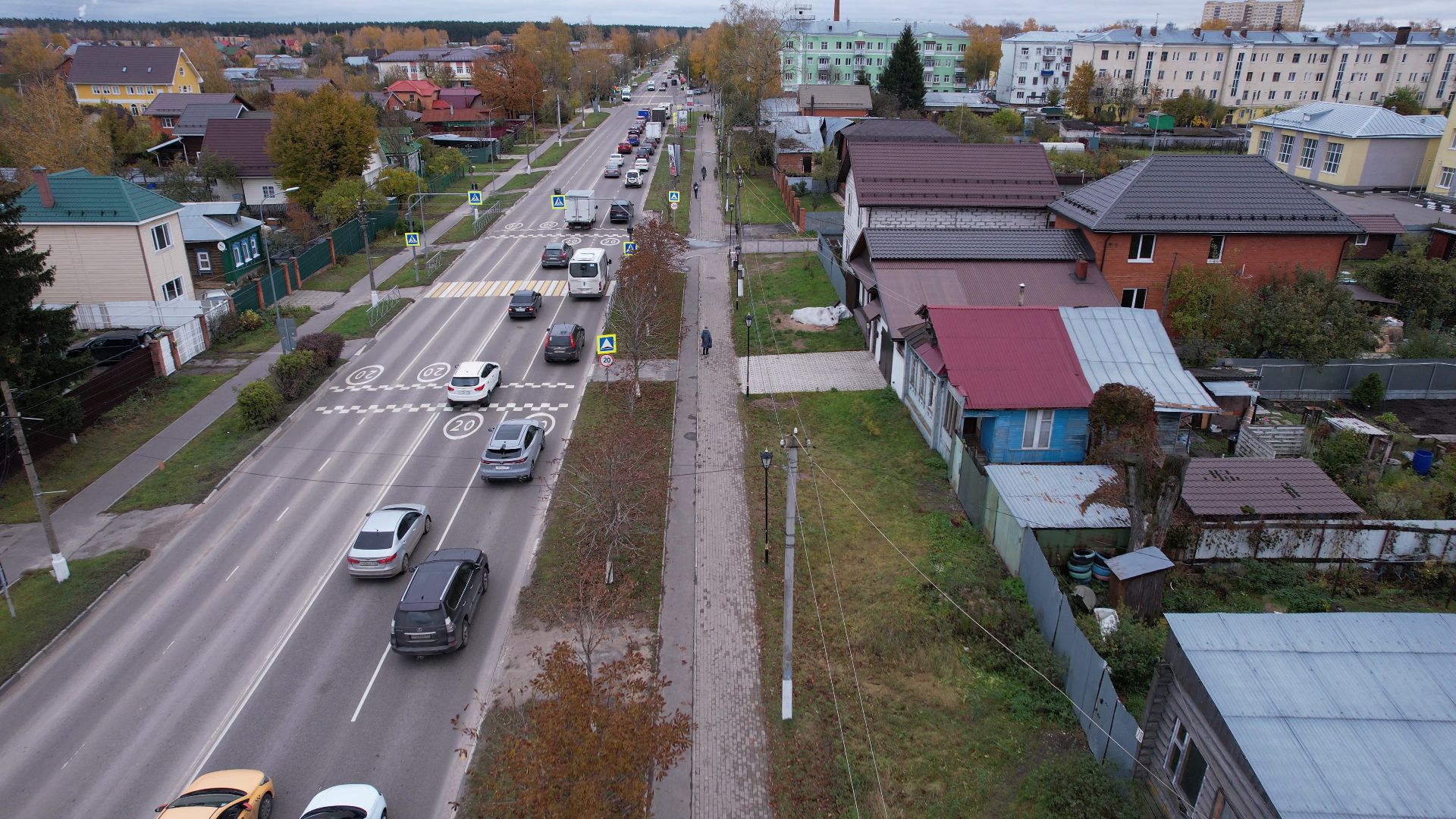 видео с коптера, старая купавна, тракт, московская,