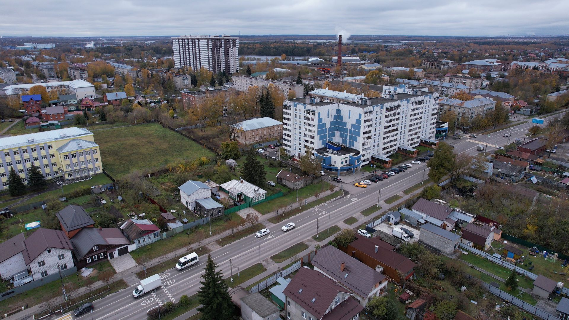 видео с коптера, старая купавна, тракт, московская,