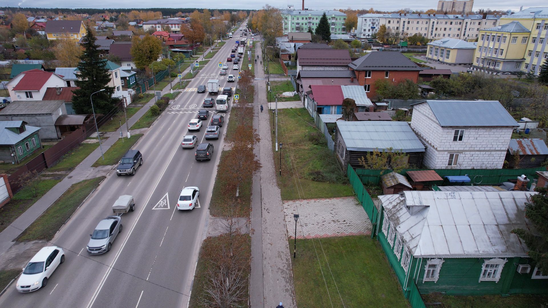 видео с коптера, старая купавна, тракт, московская,