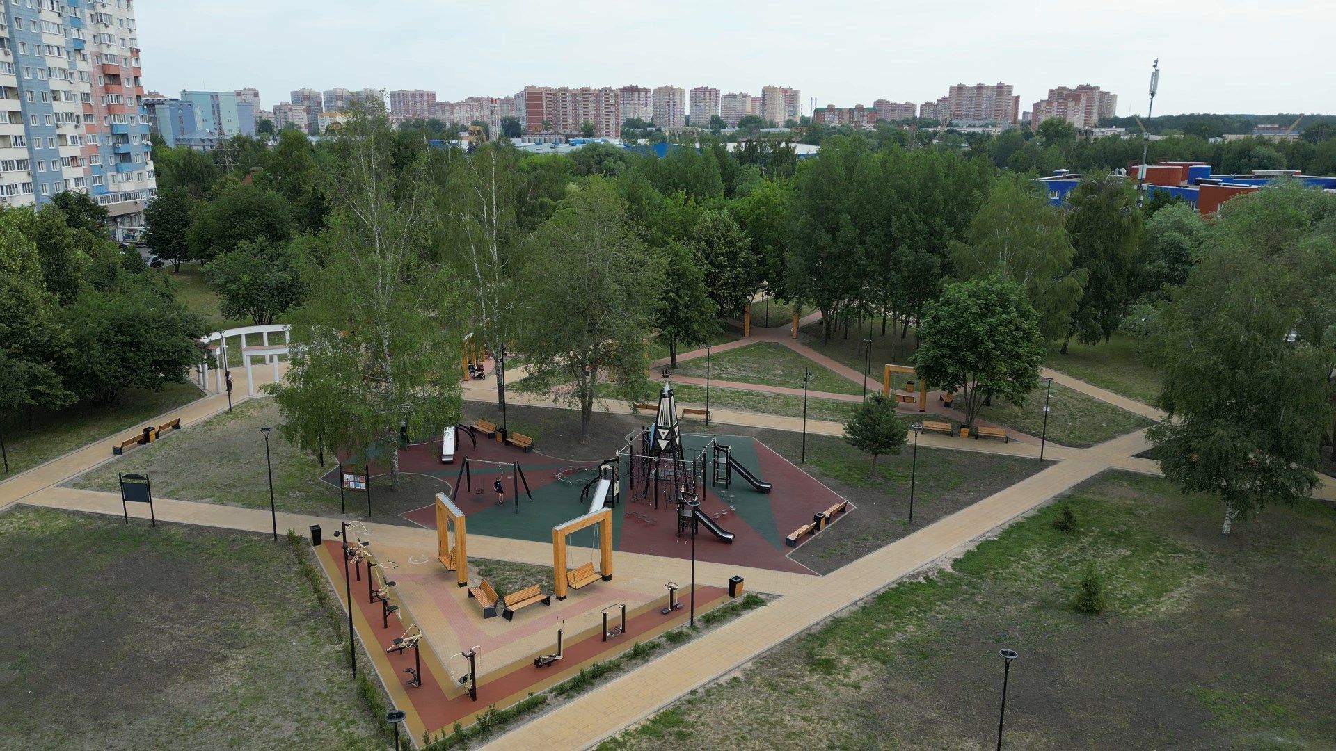 видео с коптера, ивантеевка, дети,