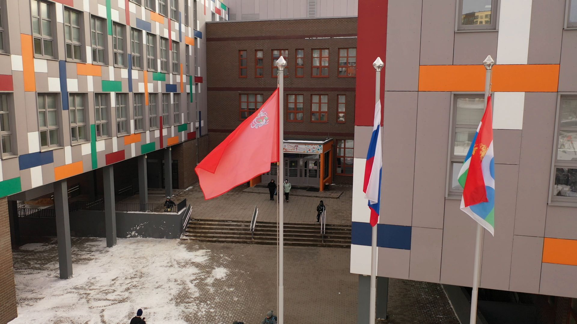 видео с коптера, мытищи, гимназия,