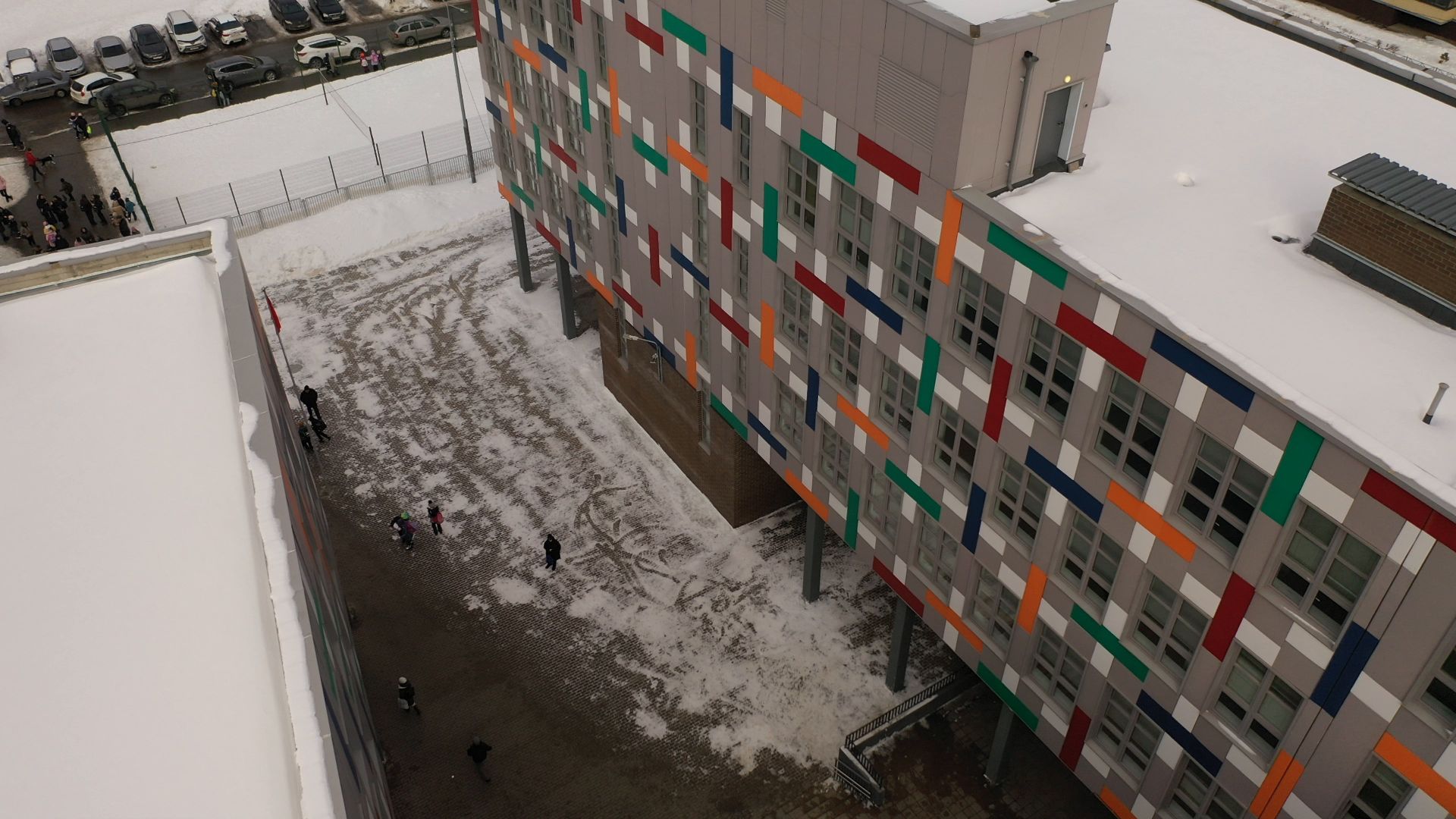 видео с коптера, мытищи, гимназия,