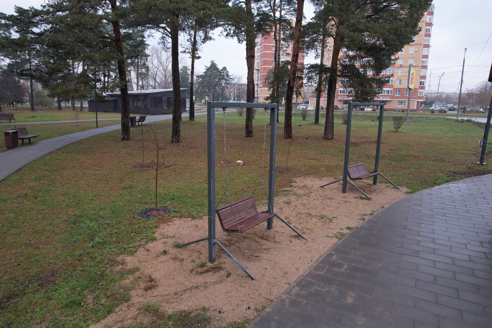 видео с коптера, парк, озеры,