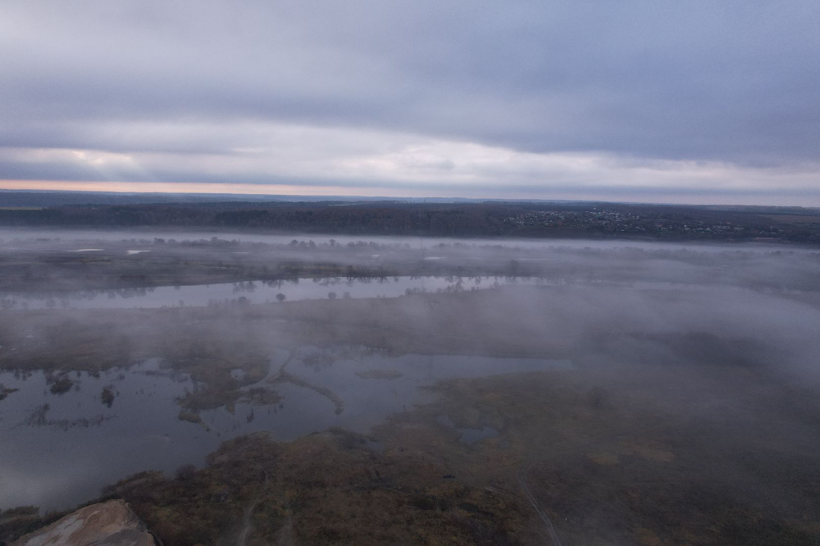 видео с коптера, парк, озеры,