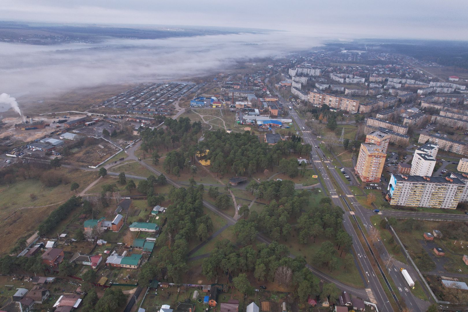 видео с коптера, парк, озеры,