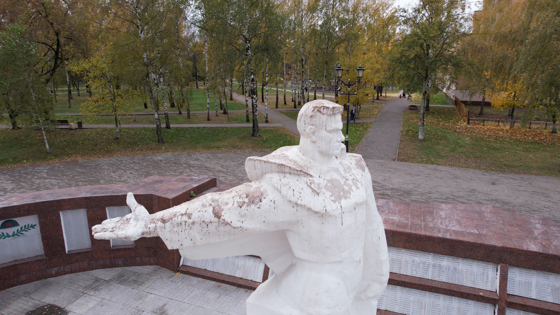 видео с коптера, сквер, старая купавна,