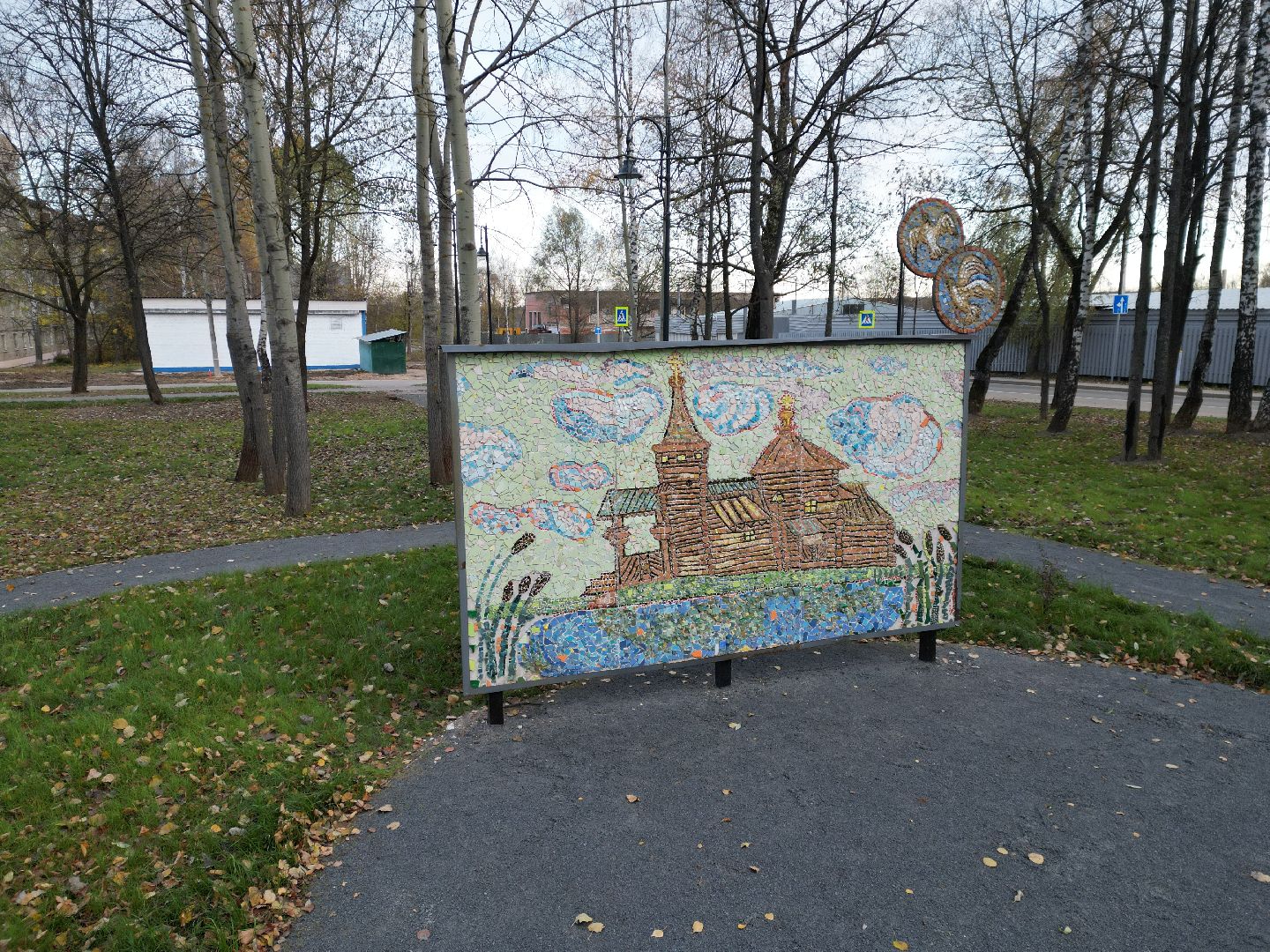 видео с коптера, Лобня, парк, благоустройство,