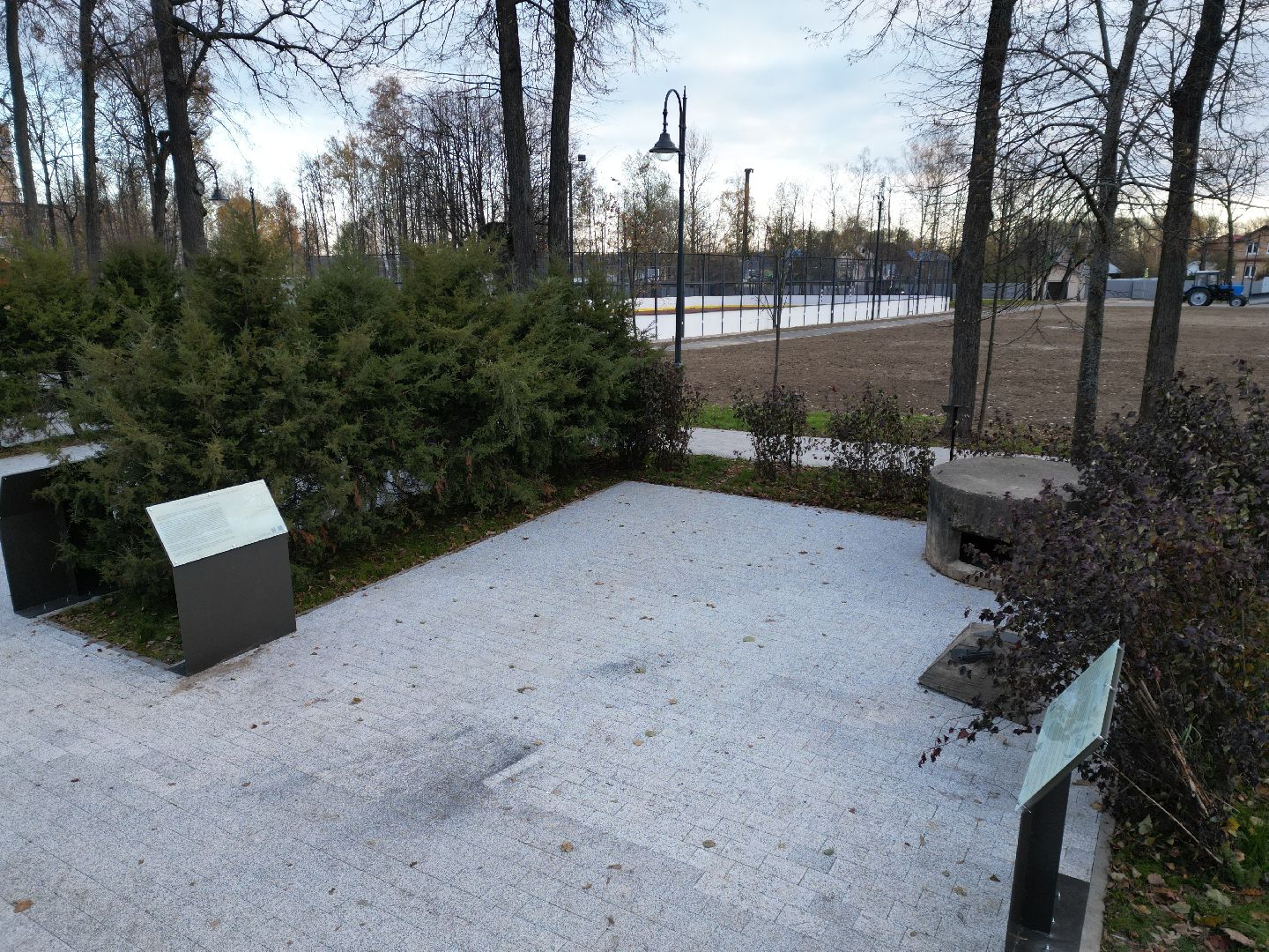 видео с коптера, Лобня, парк, благоустройство,