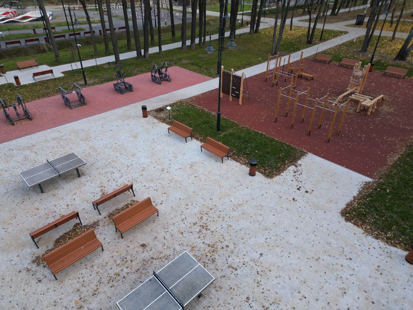 видео с коптера, Лобня, парк, благоустройство,