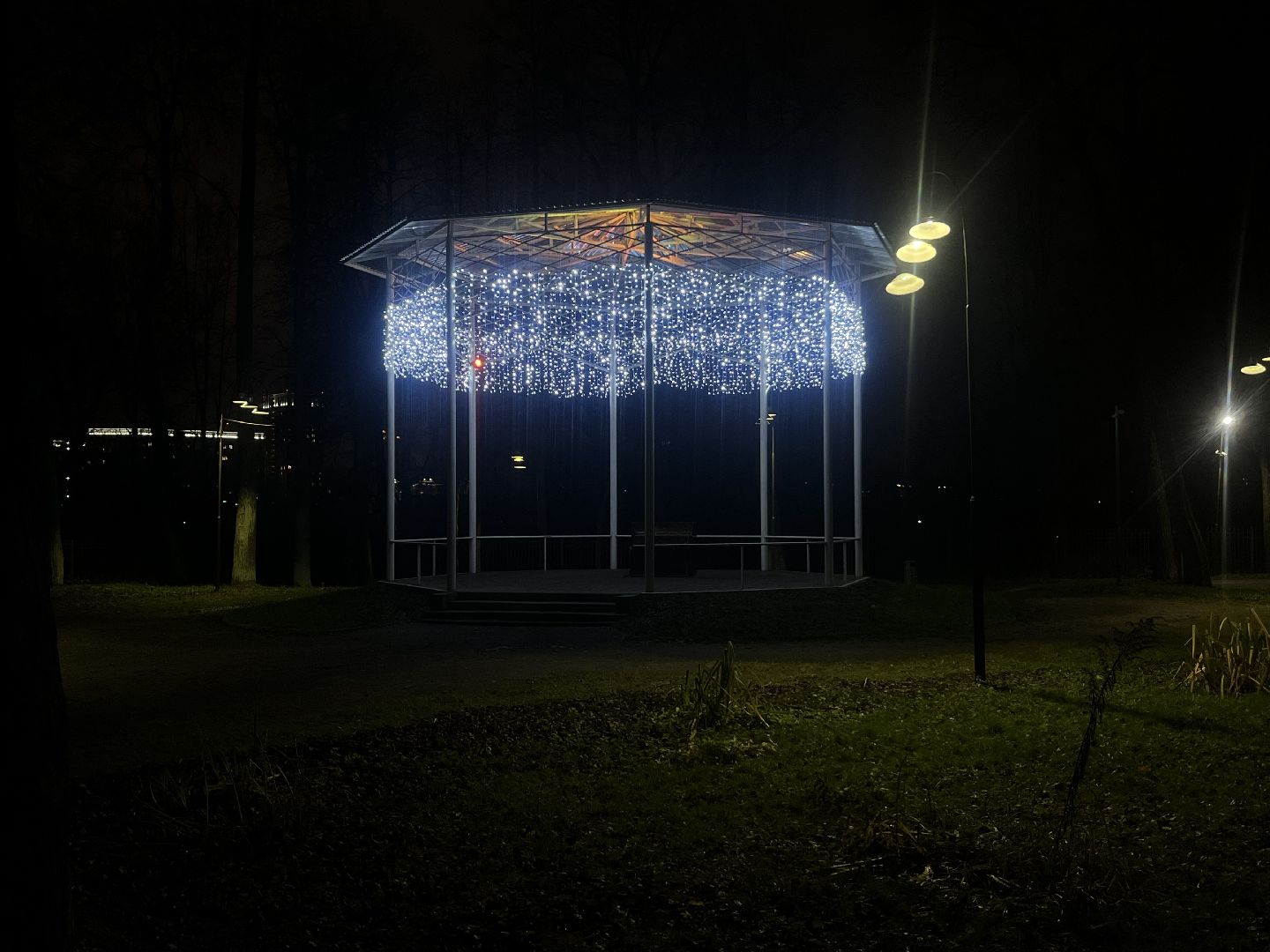 наро-фоминск, центральный парк наро-фоминска, парки подмосковья, день рождения Деда Мороза, Новый год, зима, новогодние украшения, коробка храбрости,