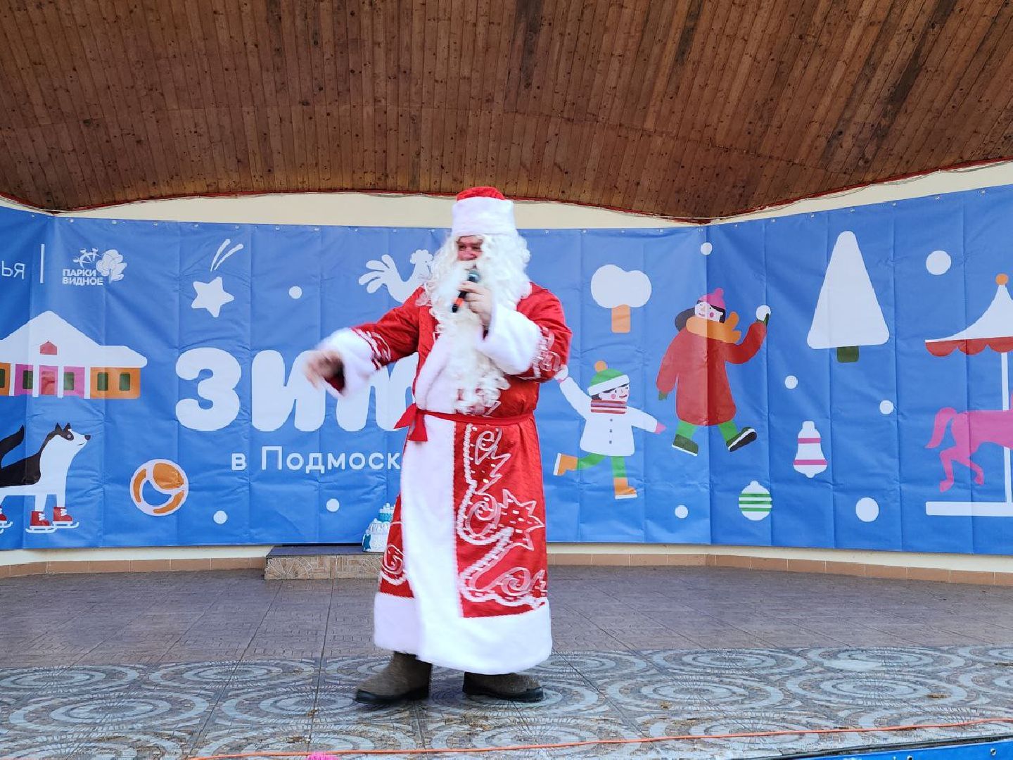 дед мороз, день рождения, зима в подмосковье, видное, праздник,