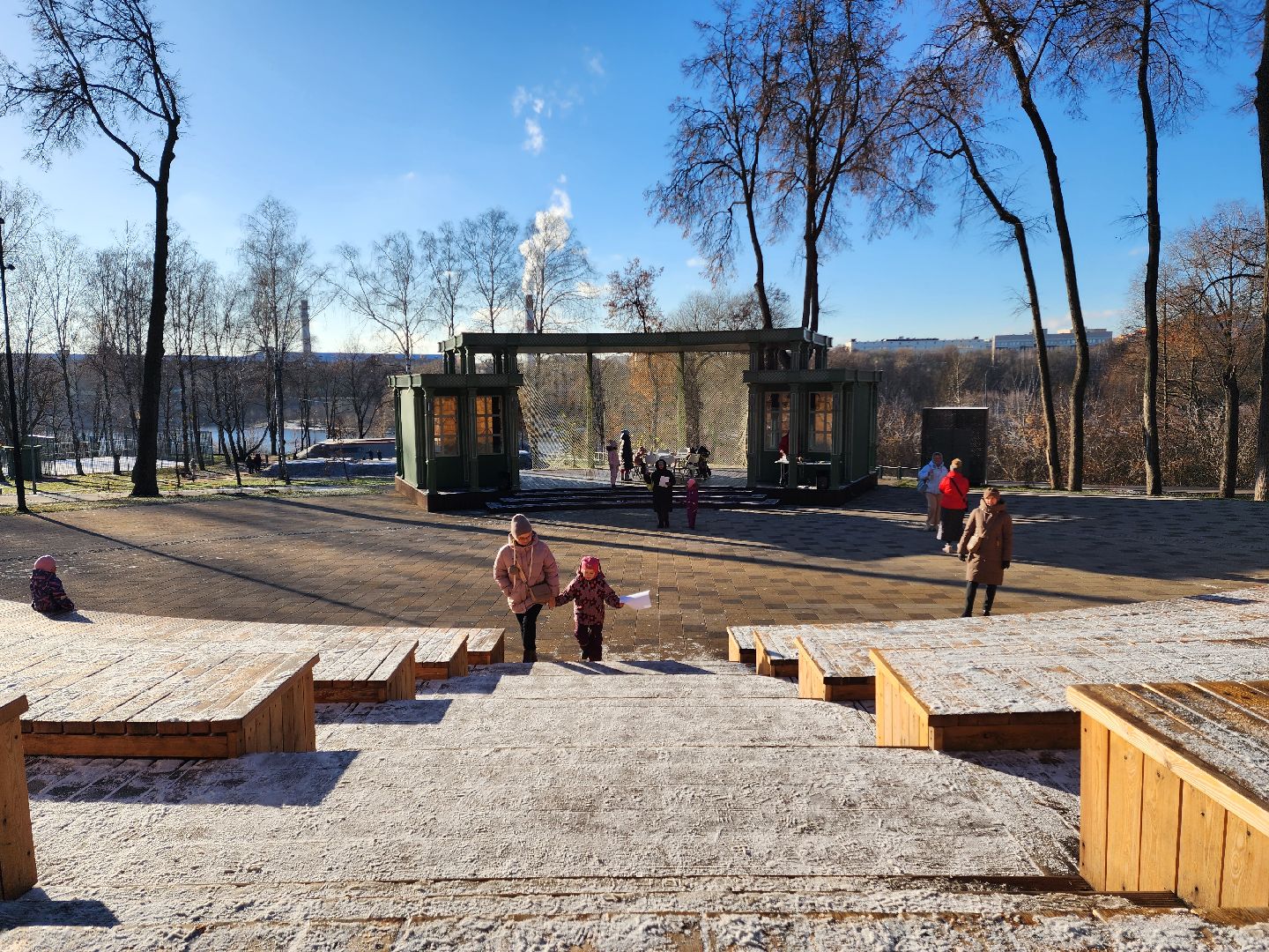 раменское, благоустройство, новогодняя ель в Раменском городском парке,