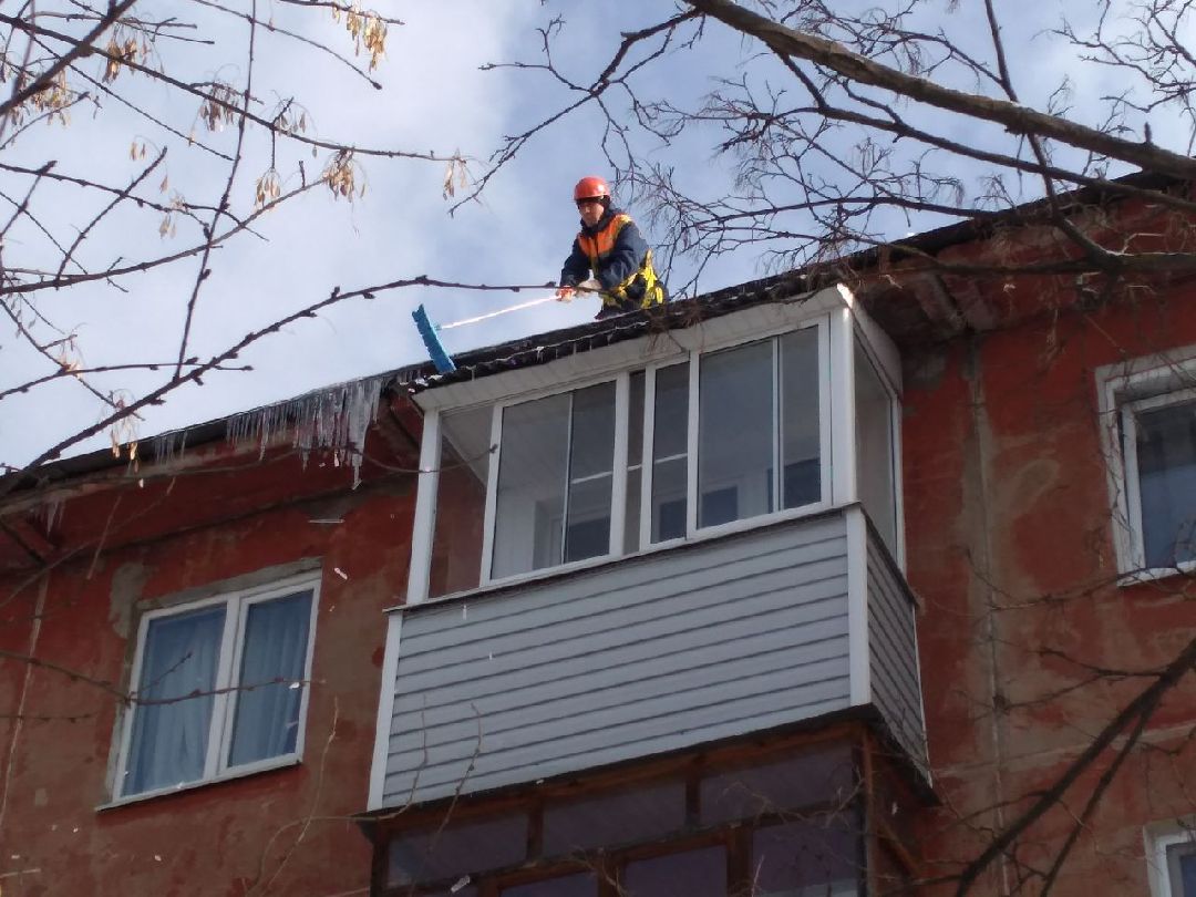 жкх, погода, Лосино-Петровский, Госжилинспекция, очистка кровель, крыши, сосульки, снег, наледь