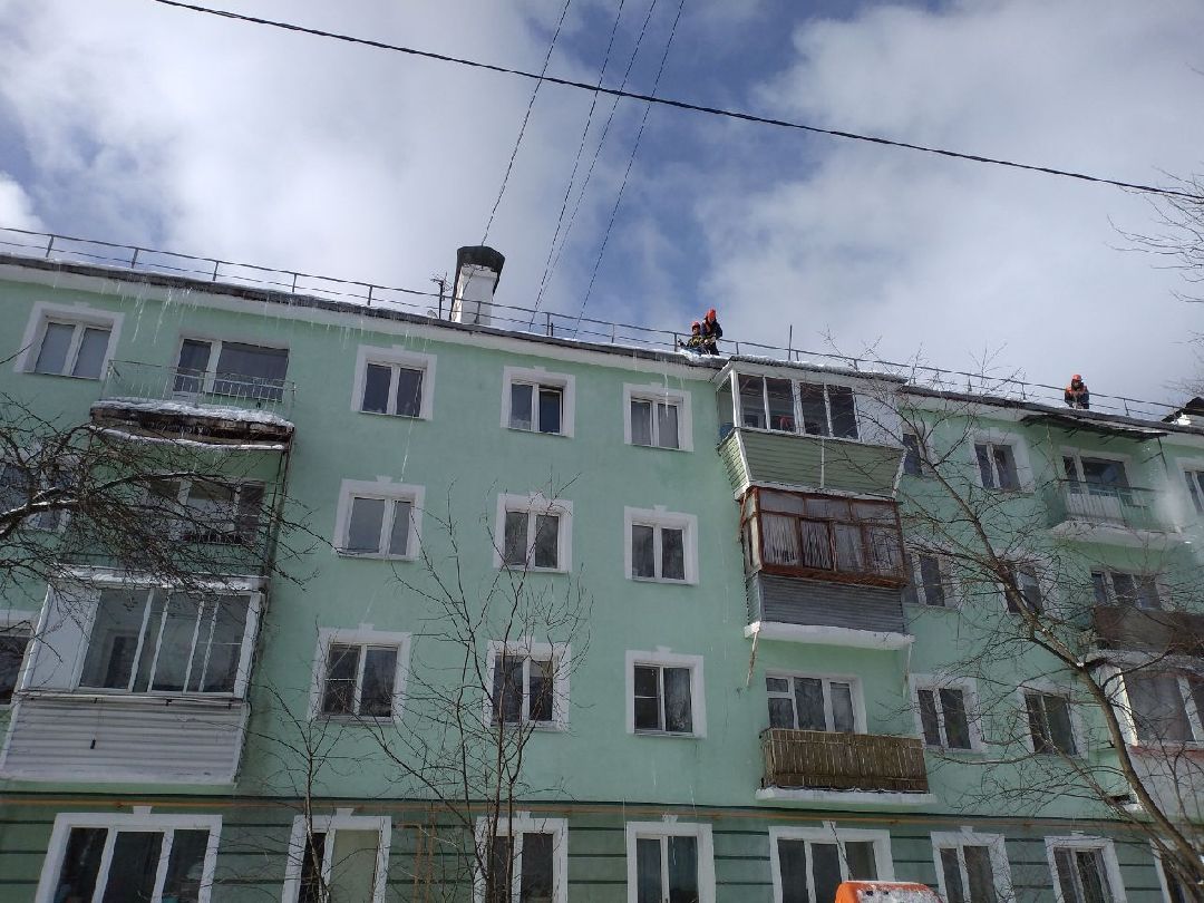 жкх, погода, Лосино-Петровский, Госжилинспекция, очистка кровель, крыши, сосульки, снег, наледь