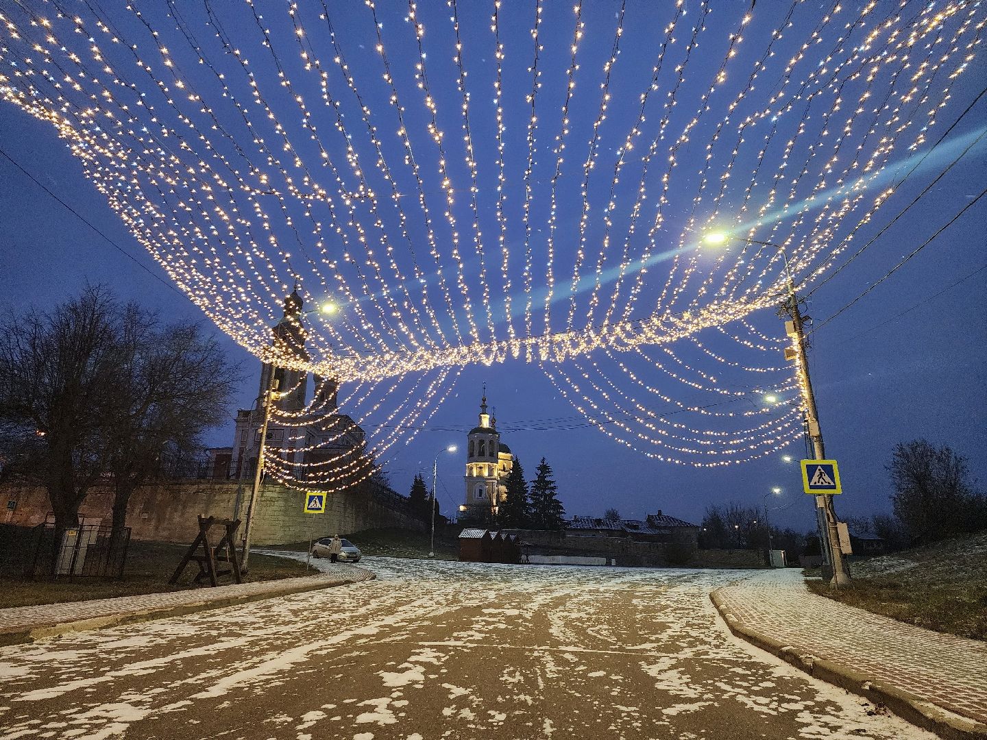 серпухов, подмосковье, соборная гора, иллюминация, новый год,