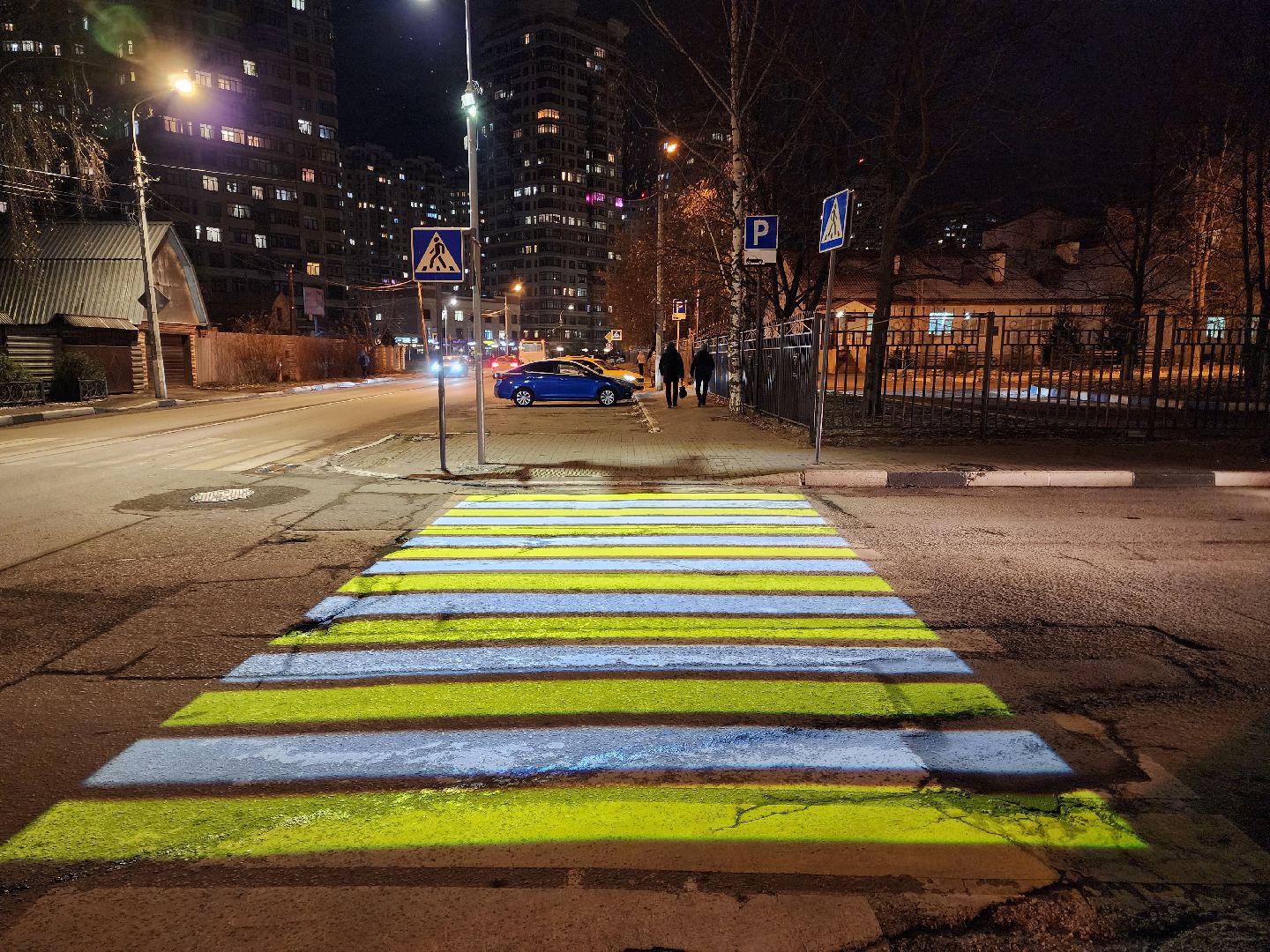 раменское, дороги, пешеходный переход, светящаяся разметка,